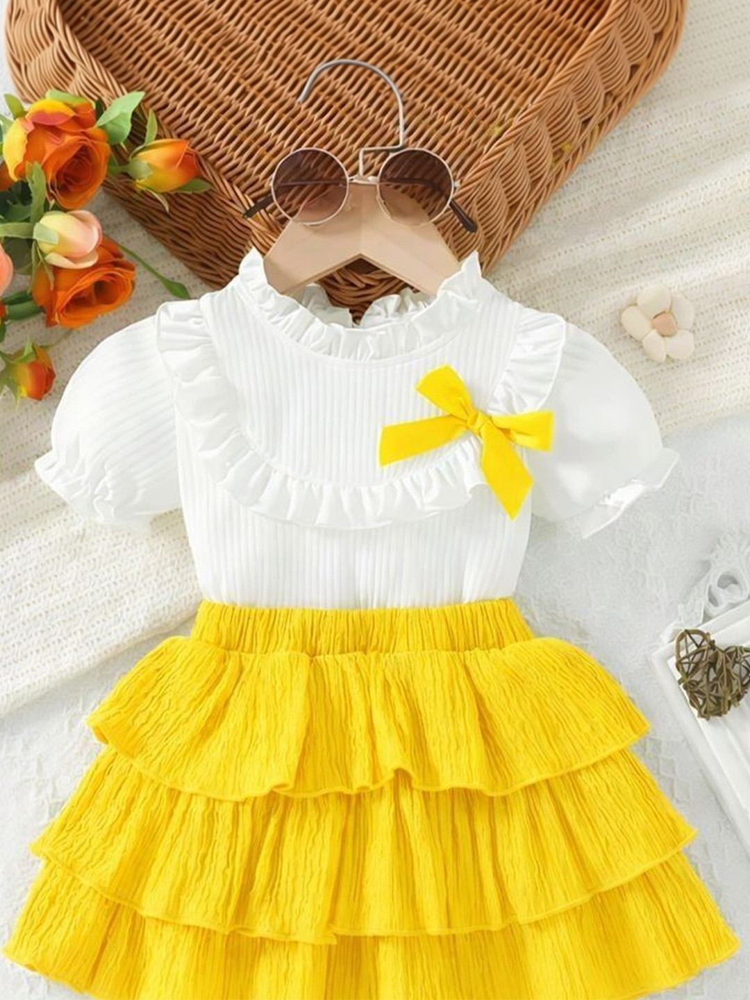 Jhilik Garments Girls Top with Skirt
