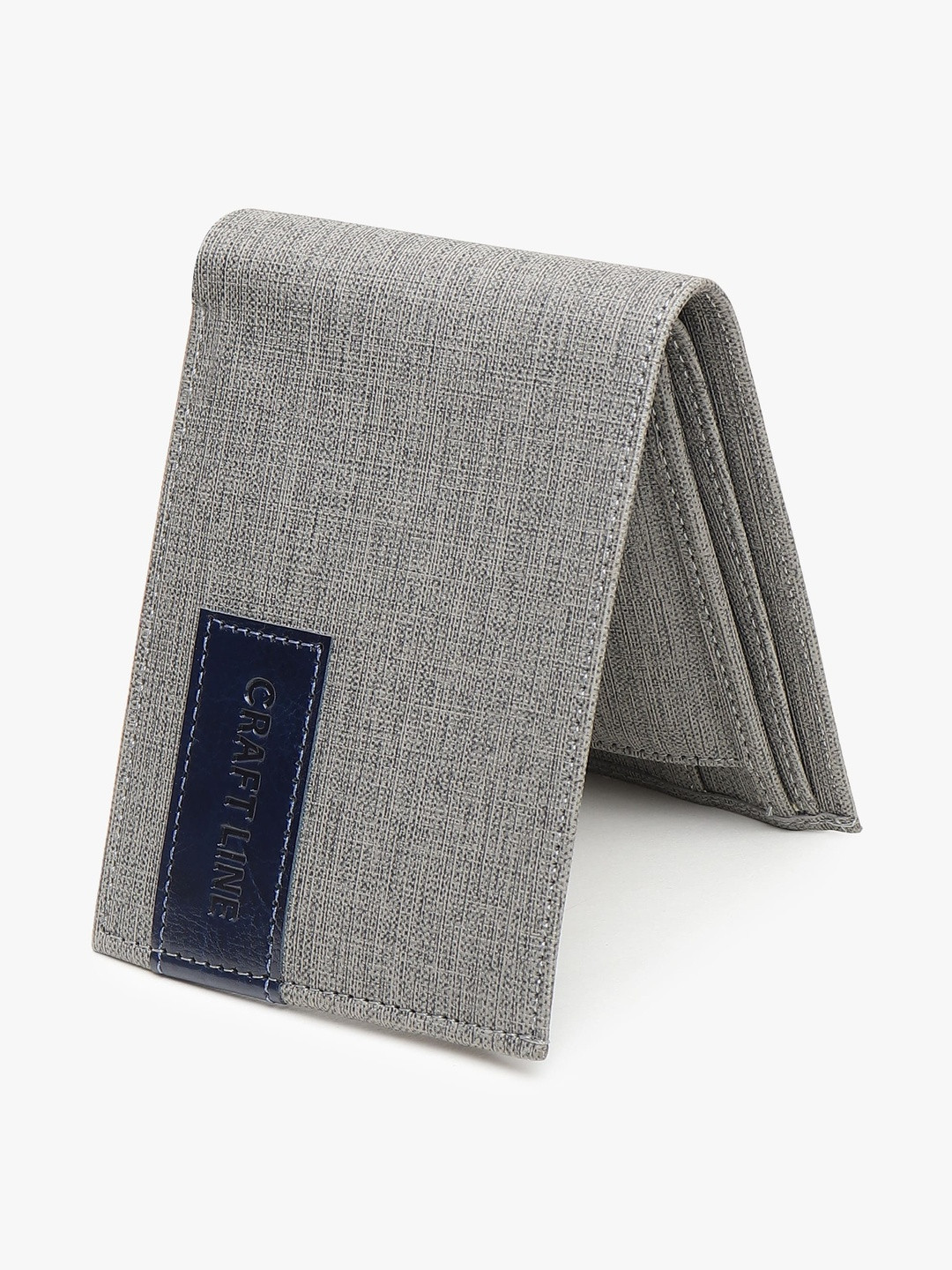 CRAFT LINE Men Textured Leather Two Fold Wallet
