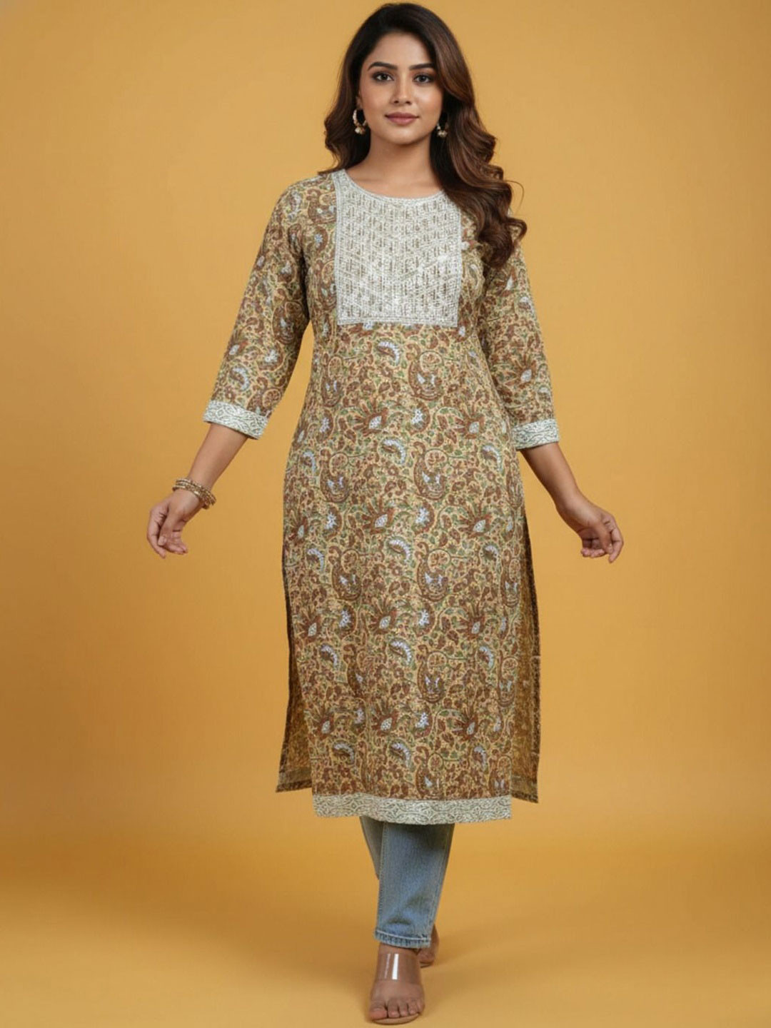Jaipurite Women Floral Embroidered Floral Kurta
