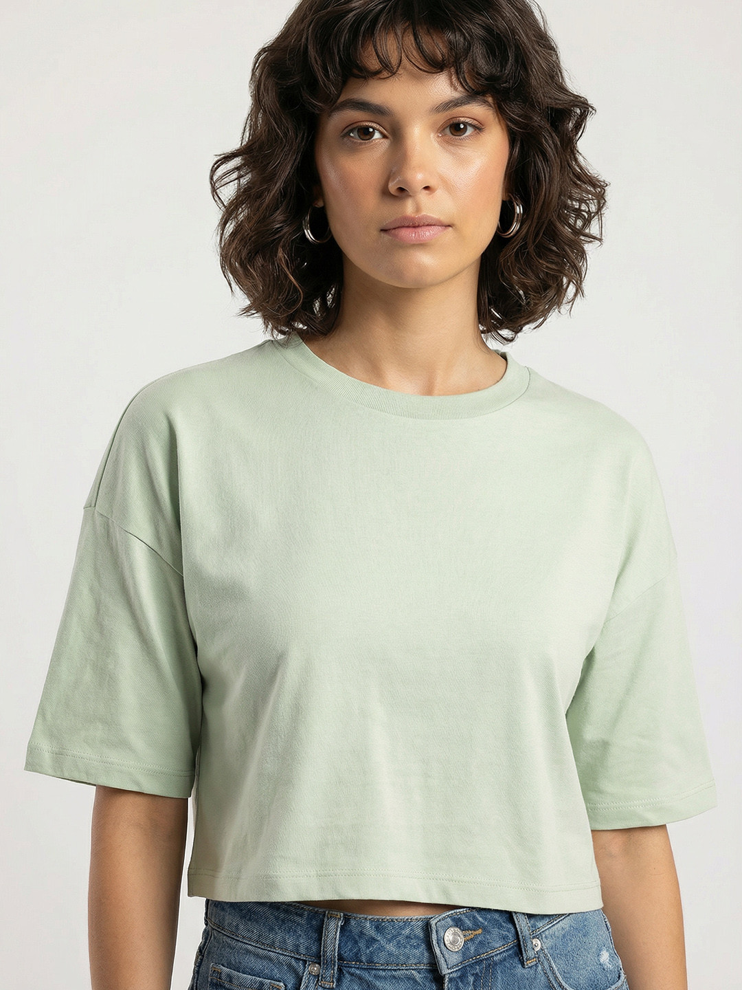 The Roadster Life Co. Drop-Shoulder Sleeves Pure Cotton T-shirt