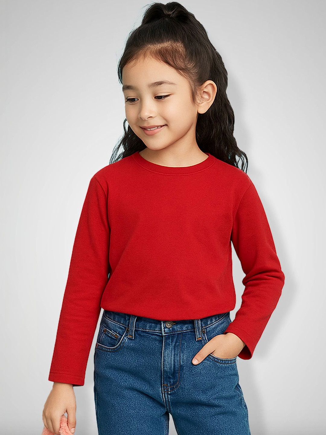 DOODLEBERRY Girls Round Neck Tshirts