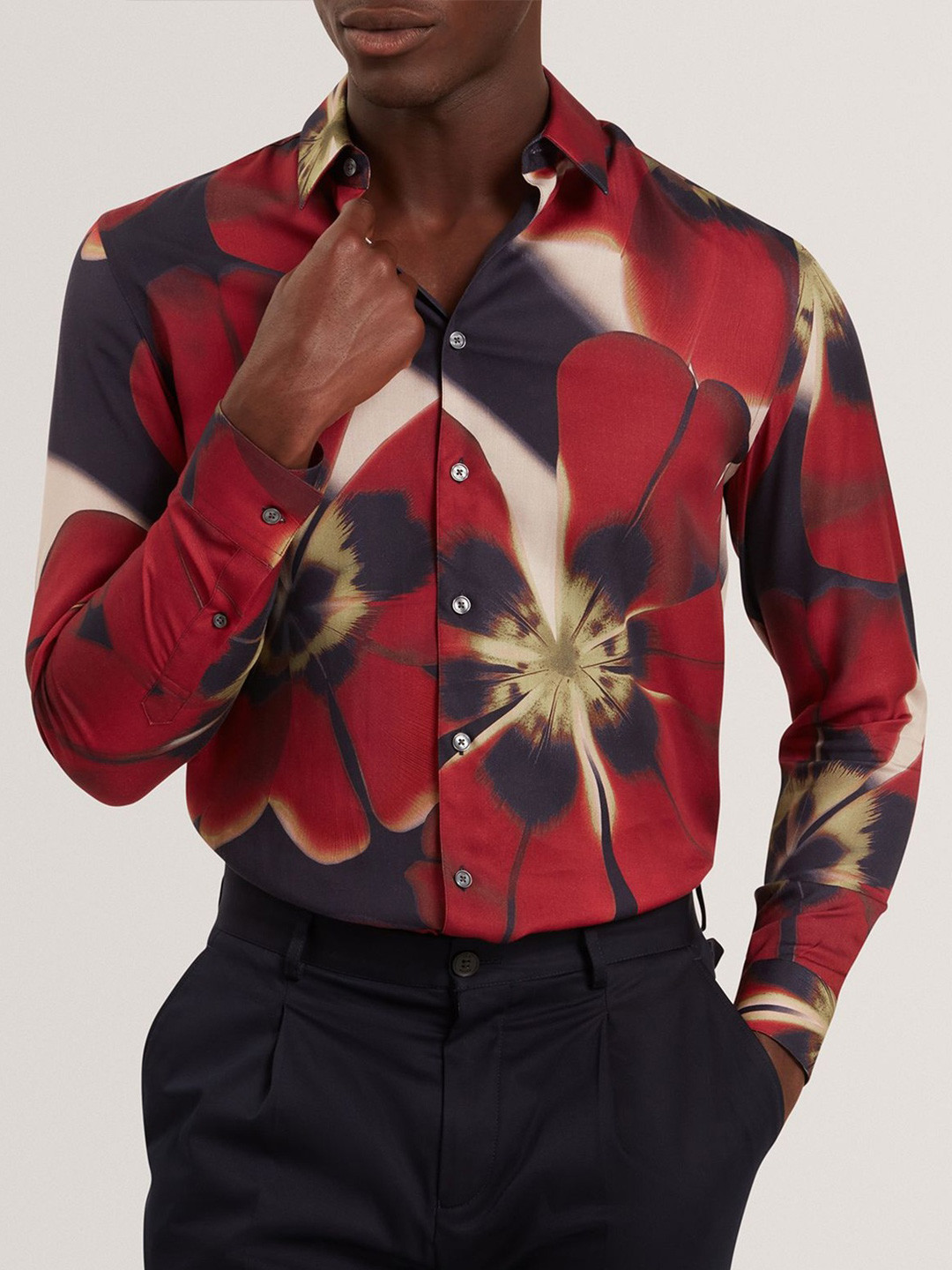 Ted Baker Men Floral Printed Casual Shirt - Image 1