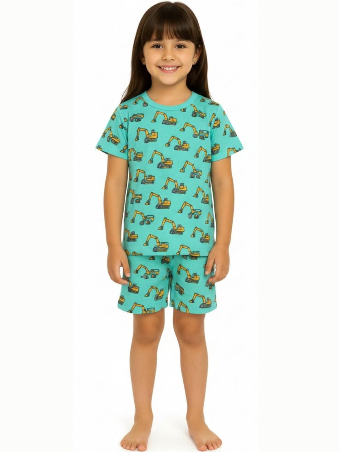Tiny Hugs Girls Printed Night suit