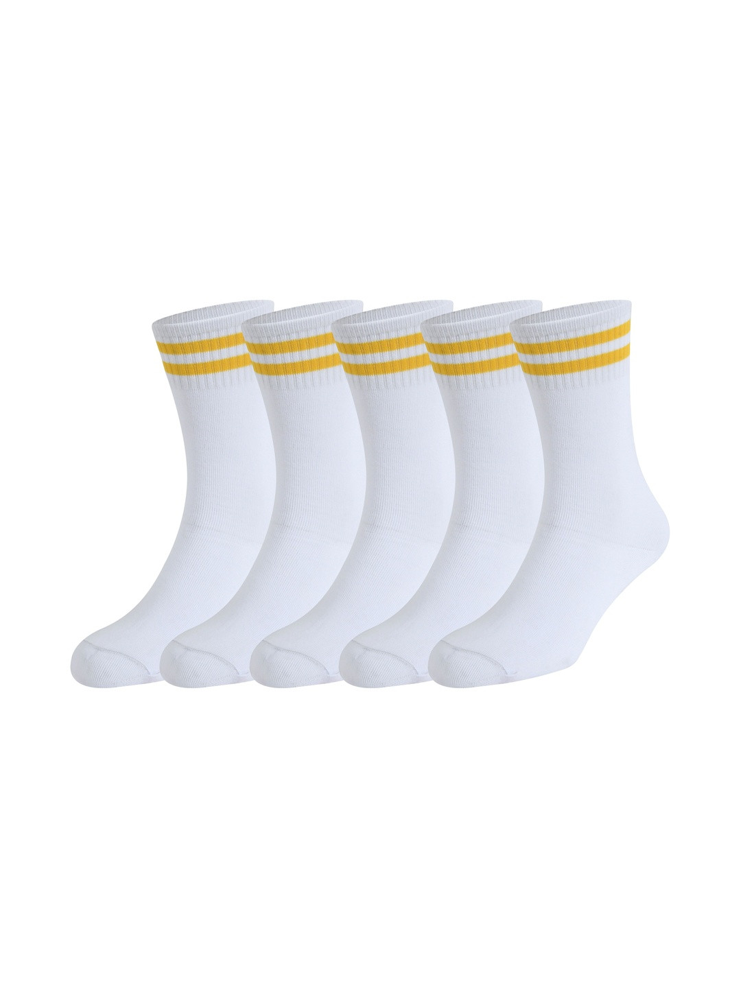 bizala Kids Pack Of 5 Striped Calf-Length Socks