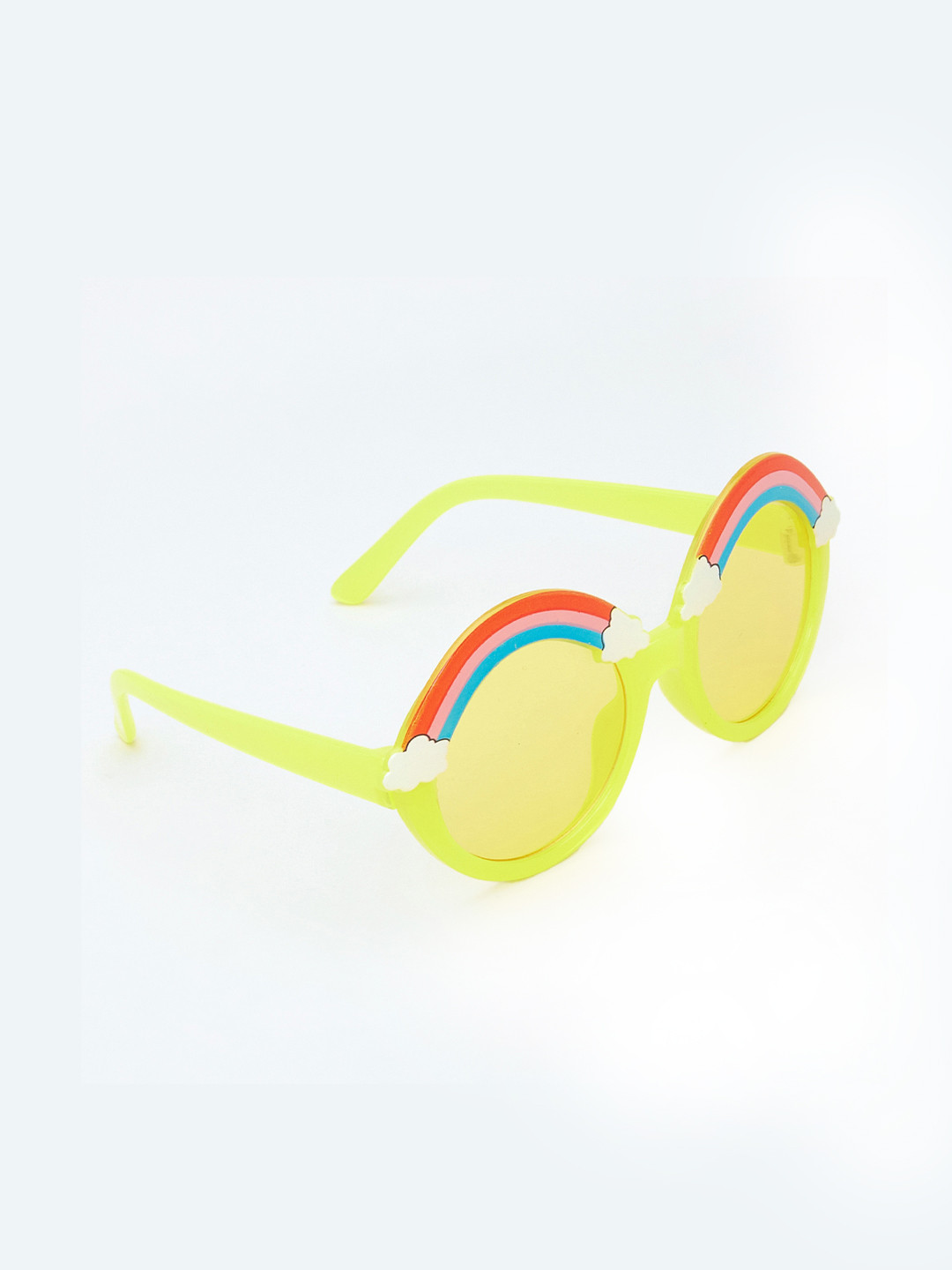 KIDSUN Girls UV Protected Lens Round Sunglasses 159_YELLOW_YELLOW