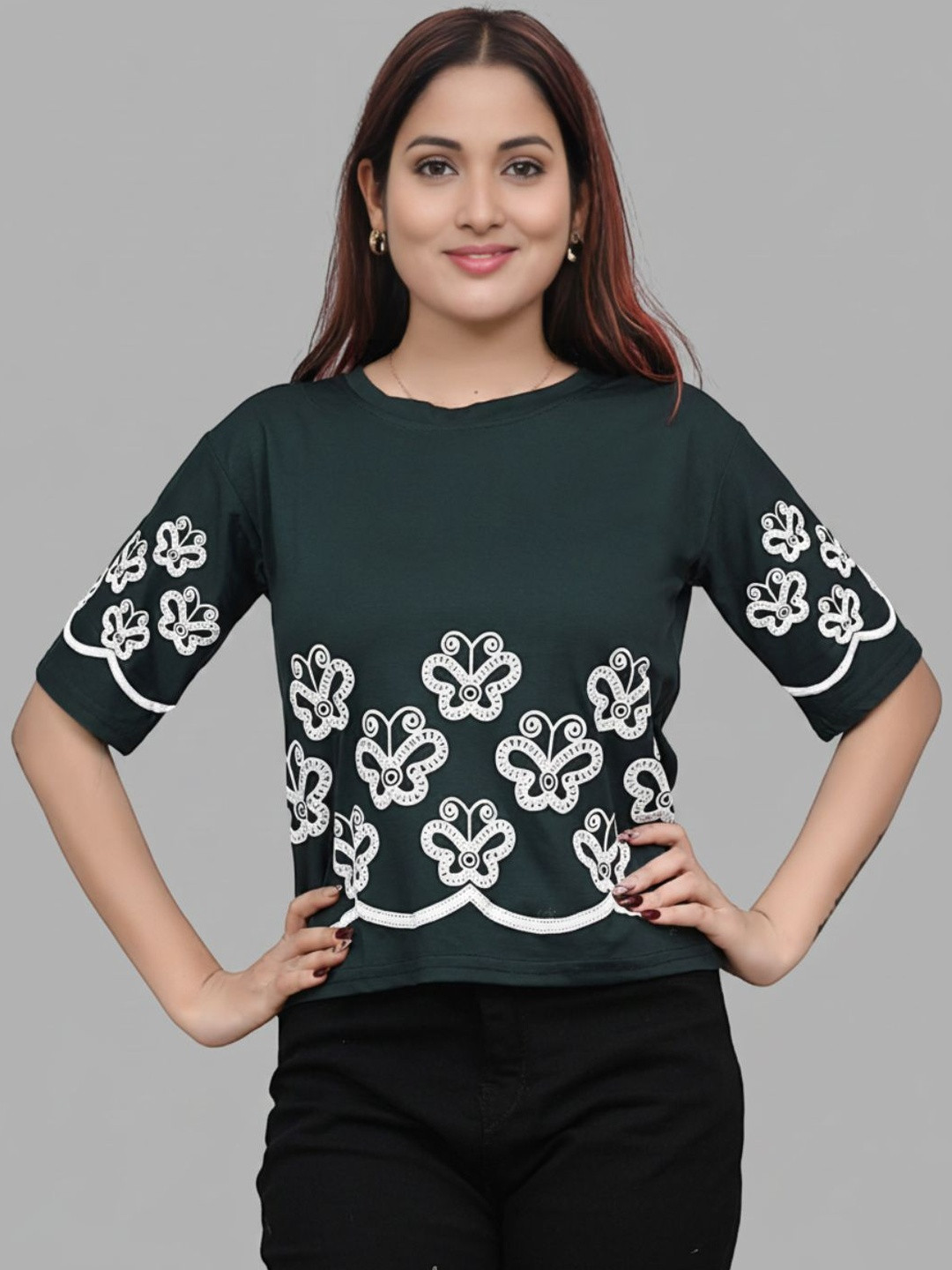 Yunic29 Women Printed T-shirt