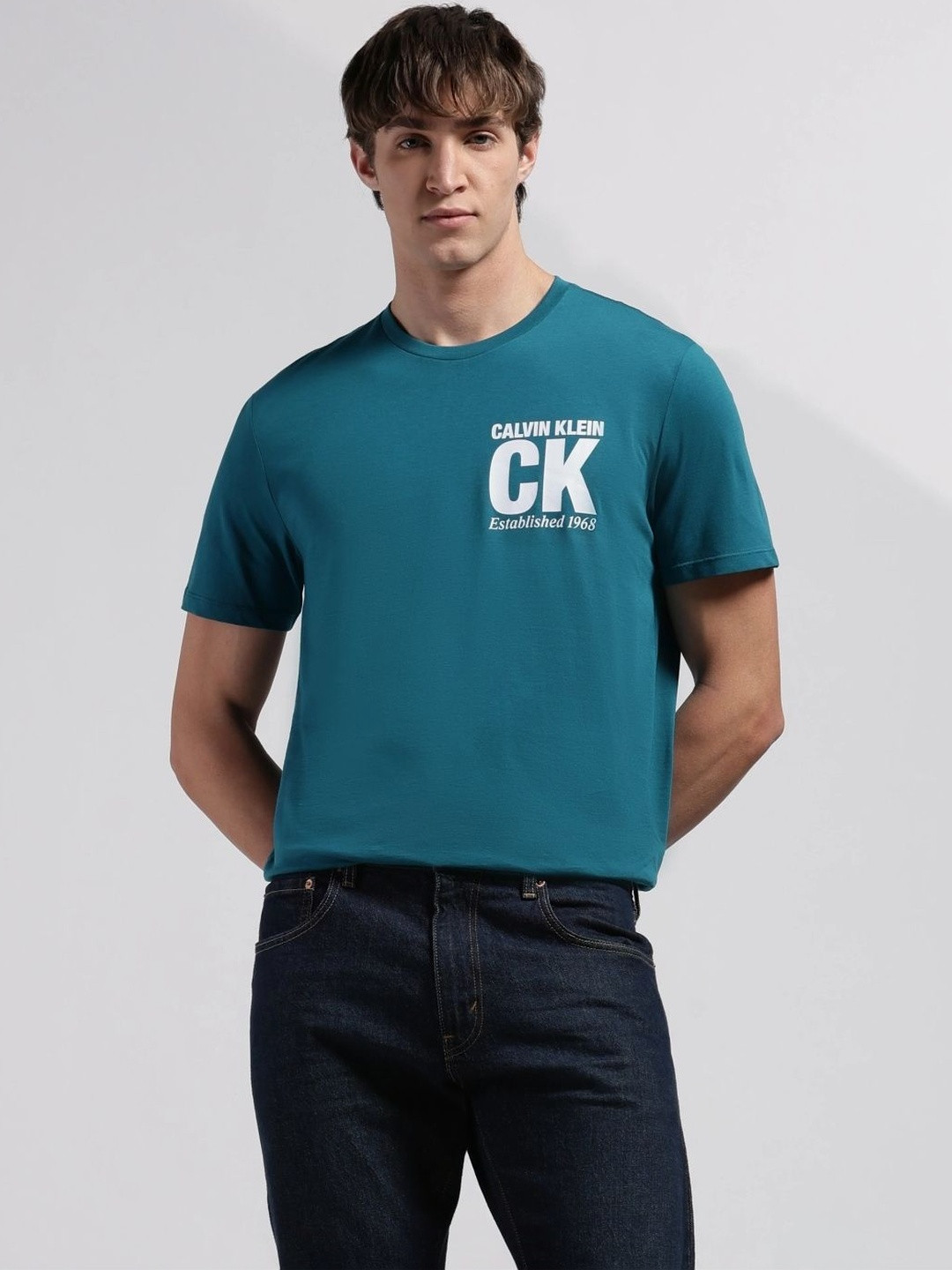 Calvin Klein Jeans Men Brand Logo Printed T-shirt