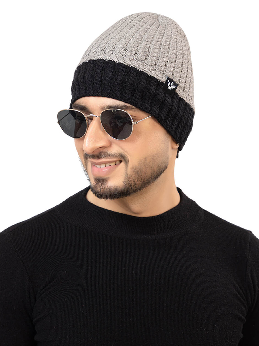 Amoldo Unisex Self Design Woollen Beanie Cap