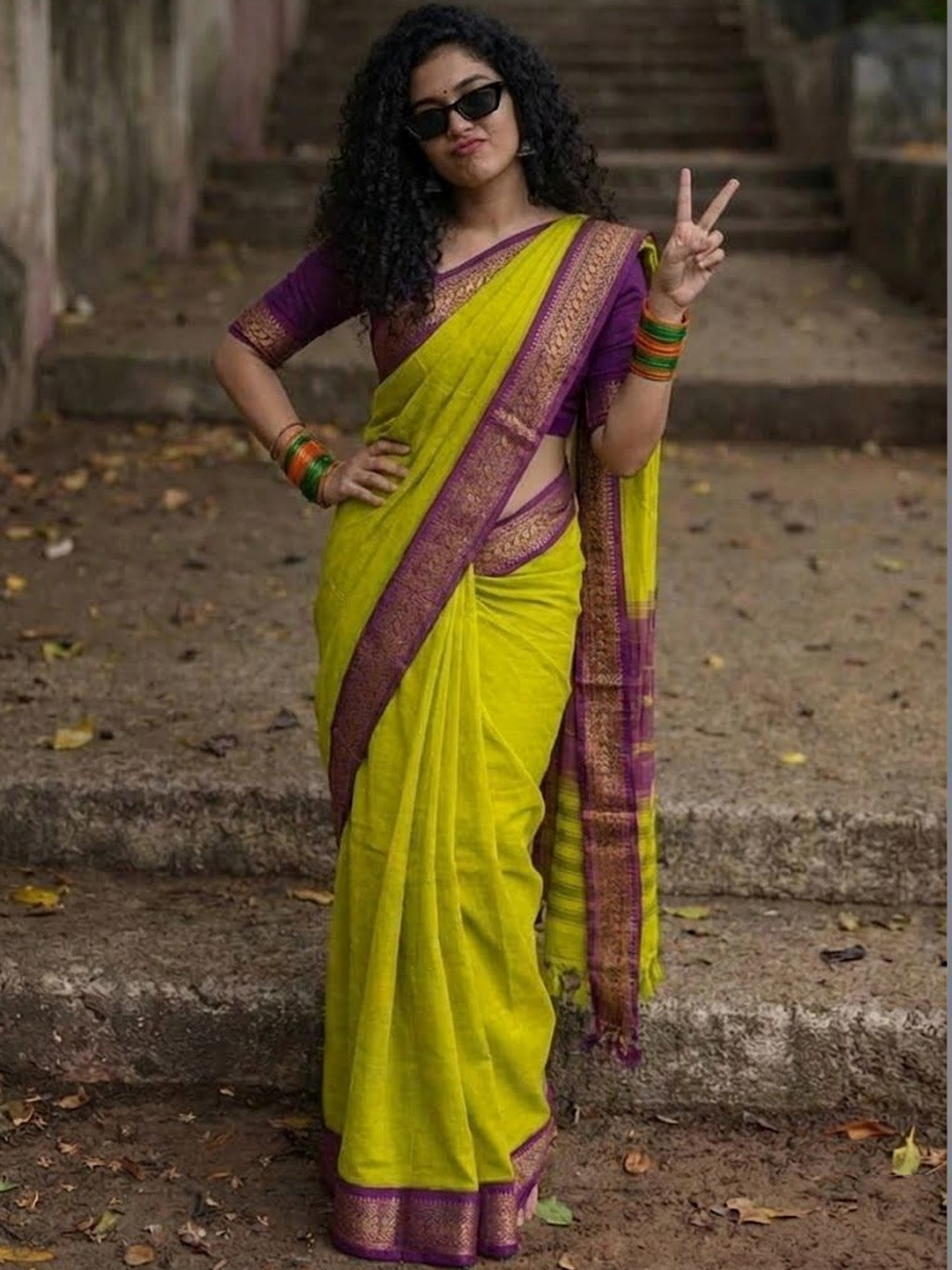 yourwish Woven Design Zari Silk Cotton Handloom Paithani Saree