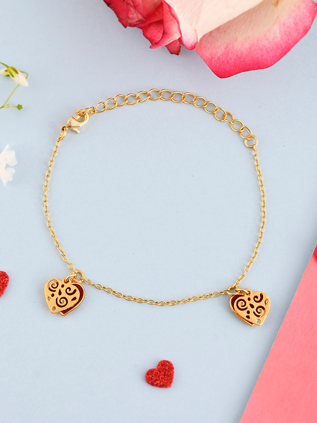 Valentine's Day Collection Peek-a-Boo Hearts Bracelet