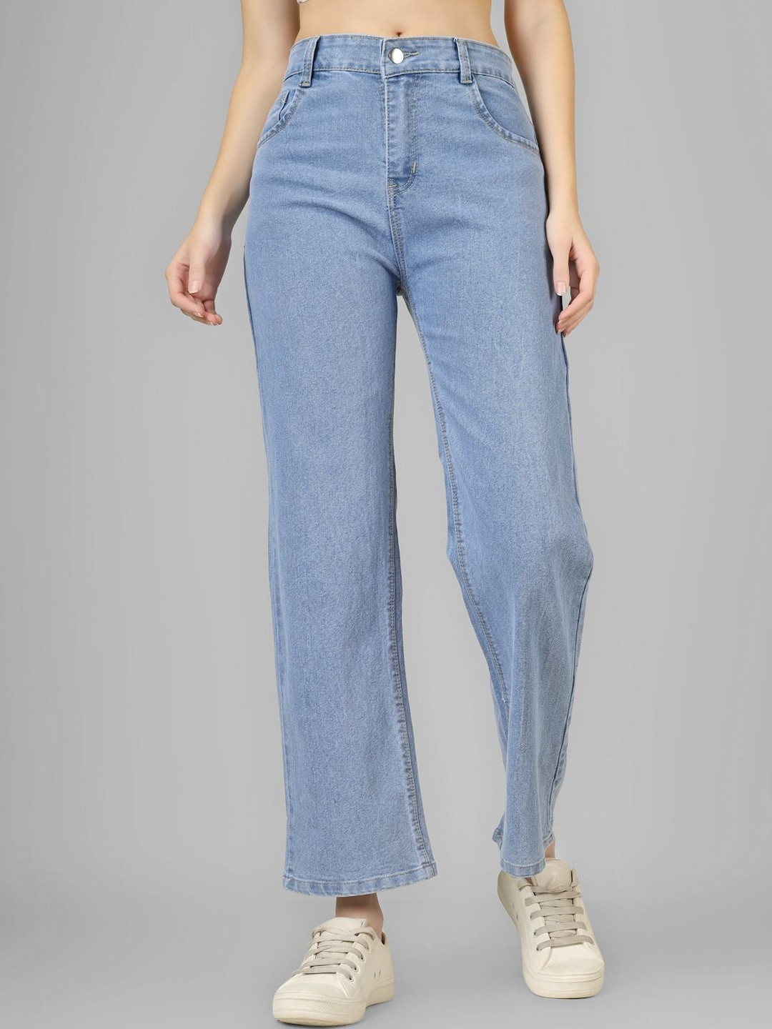 Yunic29 Women Comfort Bootcut High-Rise Jeans