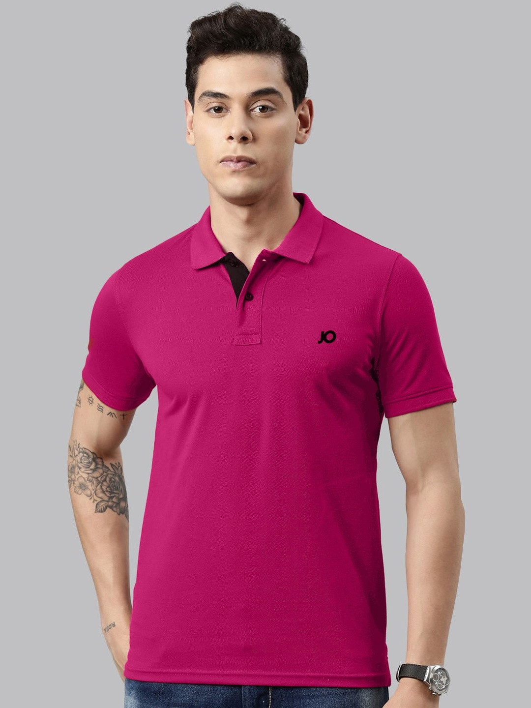 Metronaut Men Brand Logo Polo Collar T-shirt