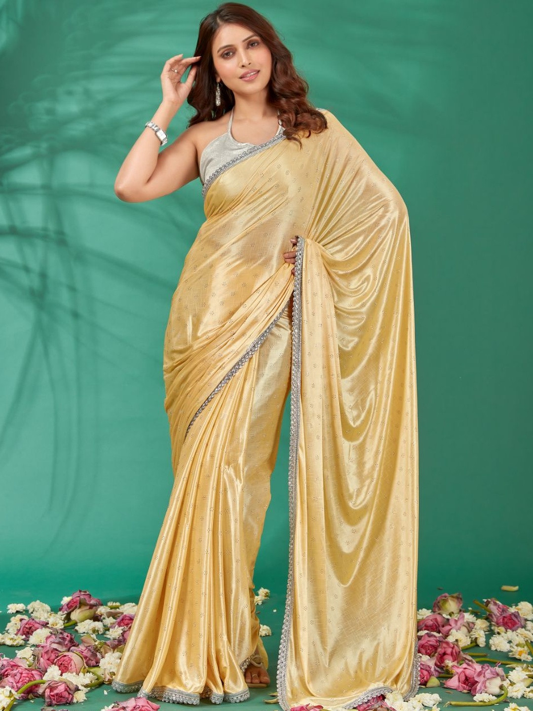 Parmila Fashion Embellished Heavy Work Bhagalpuri Saree