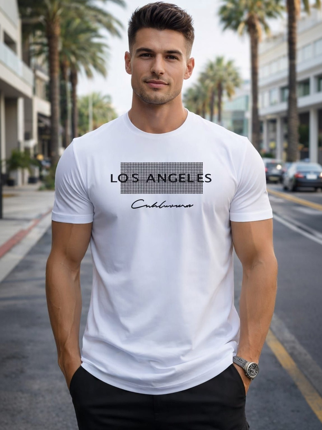 WILD ELEPHANT Men Typography Printed T-shirt