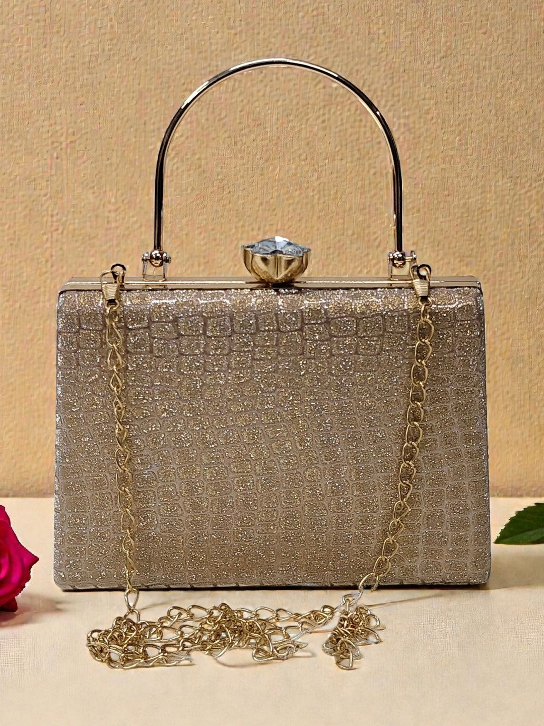 MISHA Textured Box Clutch