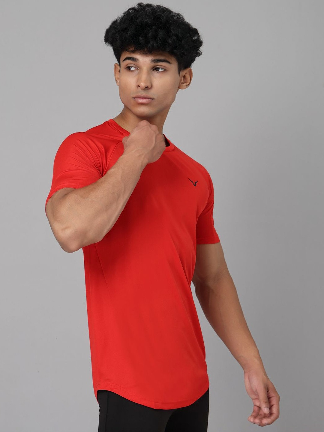 Invincible Red Muscle Fit Sports T-shirt