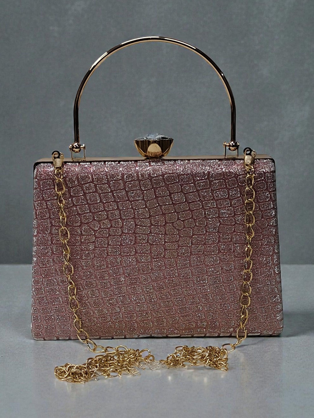 MISHA Textured Box Clutch
