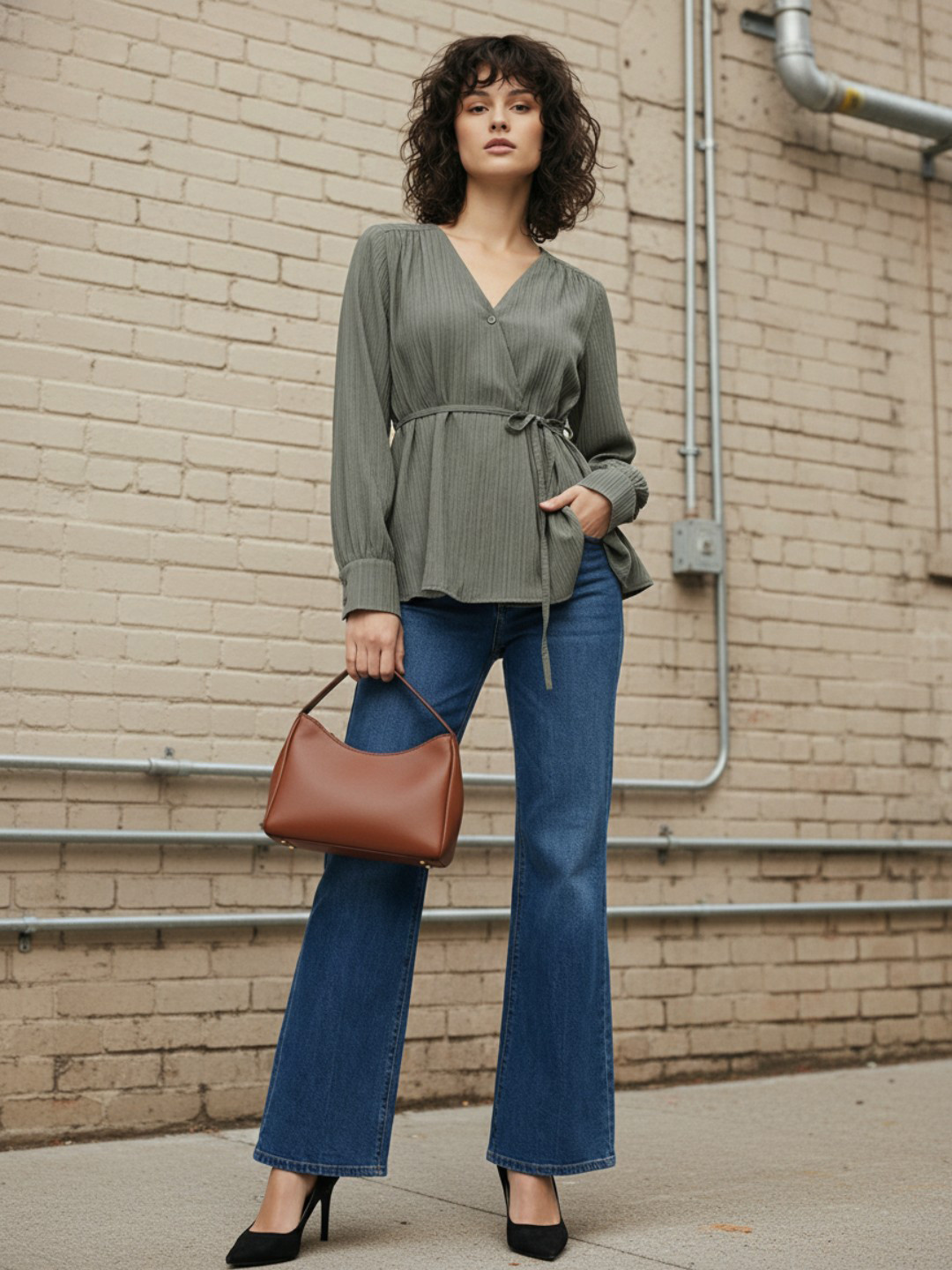 glitchez Wrap Top