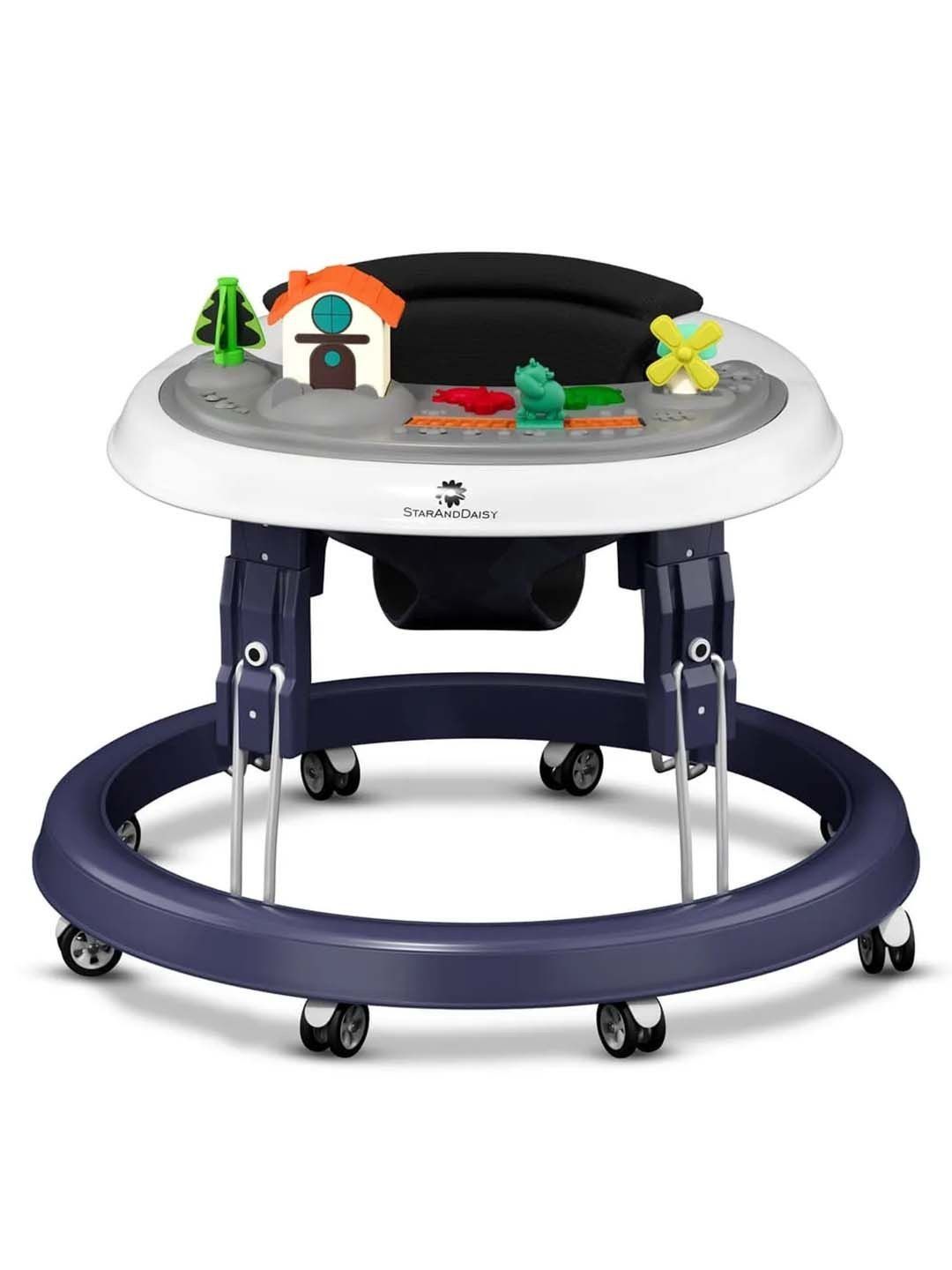 StarAndDaisy 3-Level Height Adjustment, Removable Tray & Foldable Baby Walkers