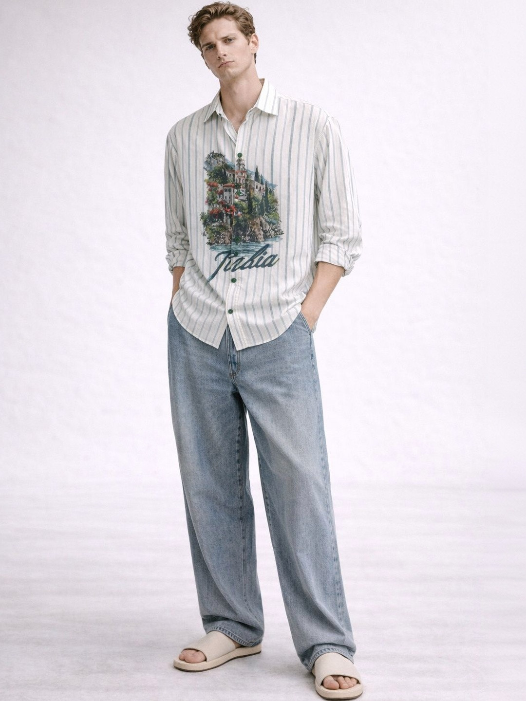 Big Bunny Men Striped Casual Shirt