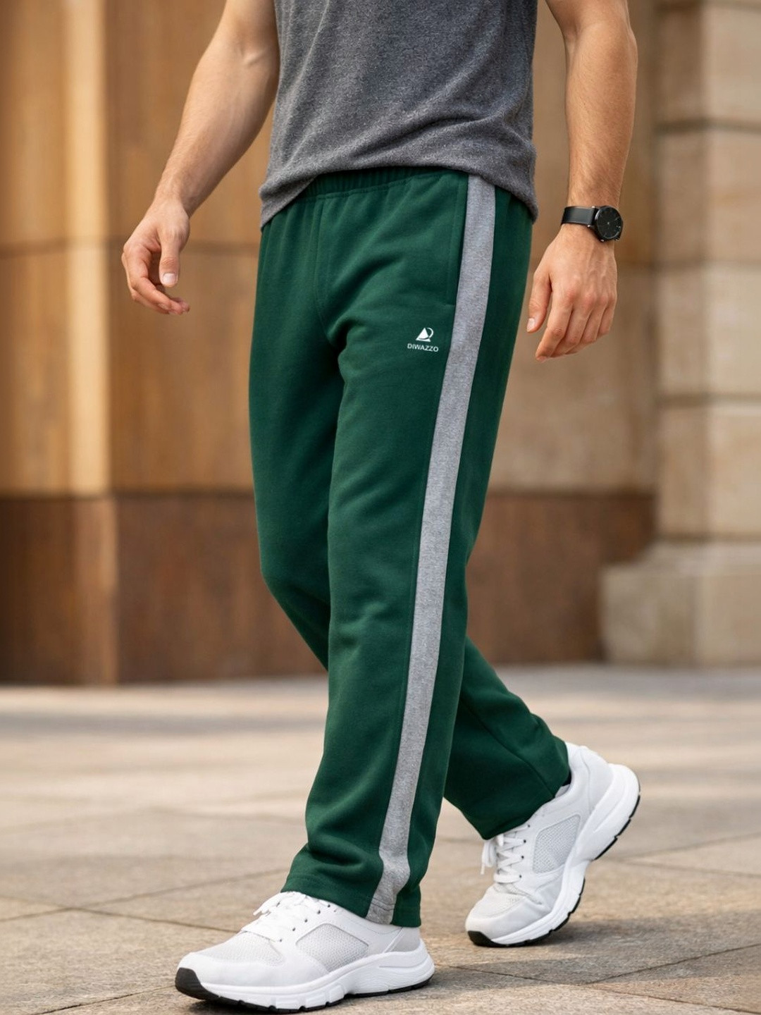 Diwazzon Cotton Mid-Rise Regular Track Pants