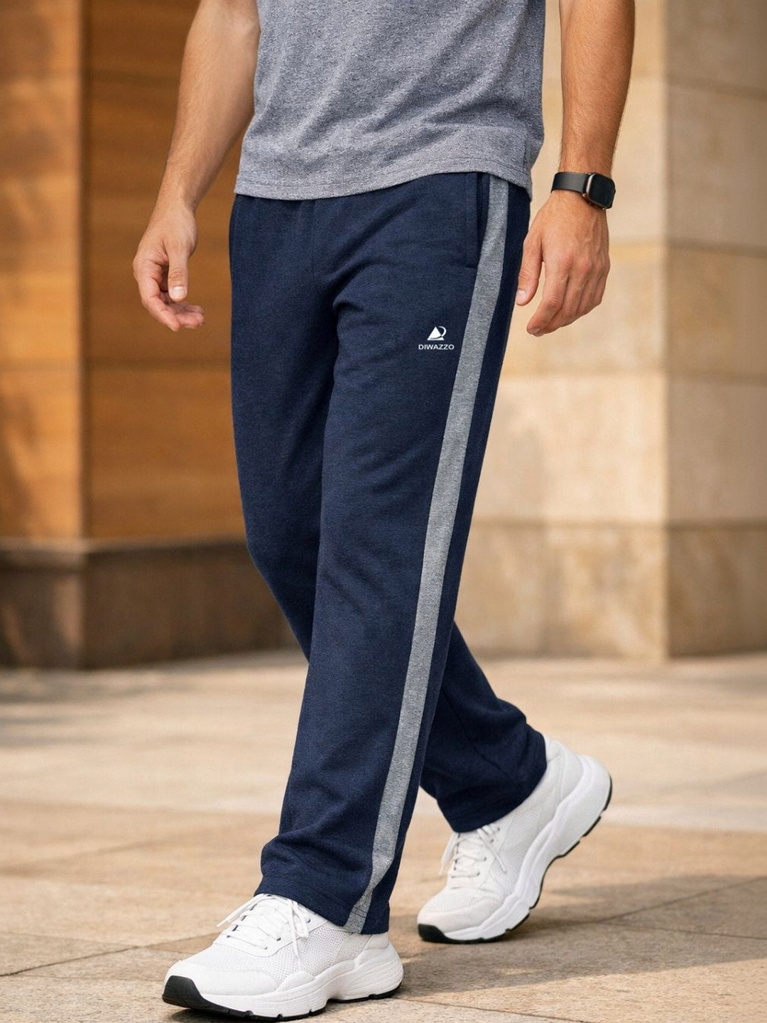 Diwazzon Cotton Mid-Rise Regular Track Pants