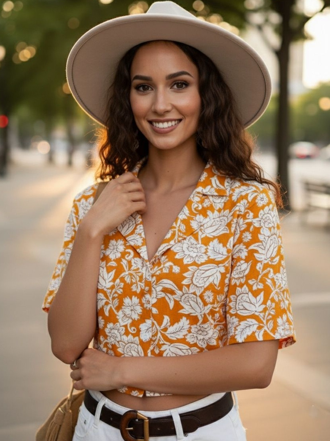 GENZILOOKS Women Comfort Floral Printed Casual Shirt