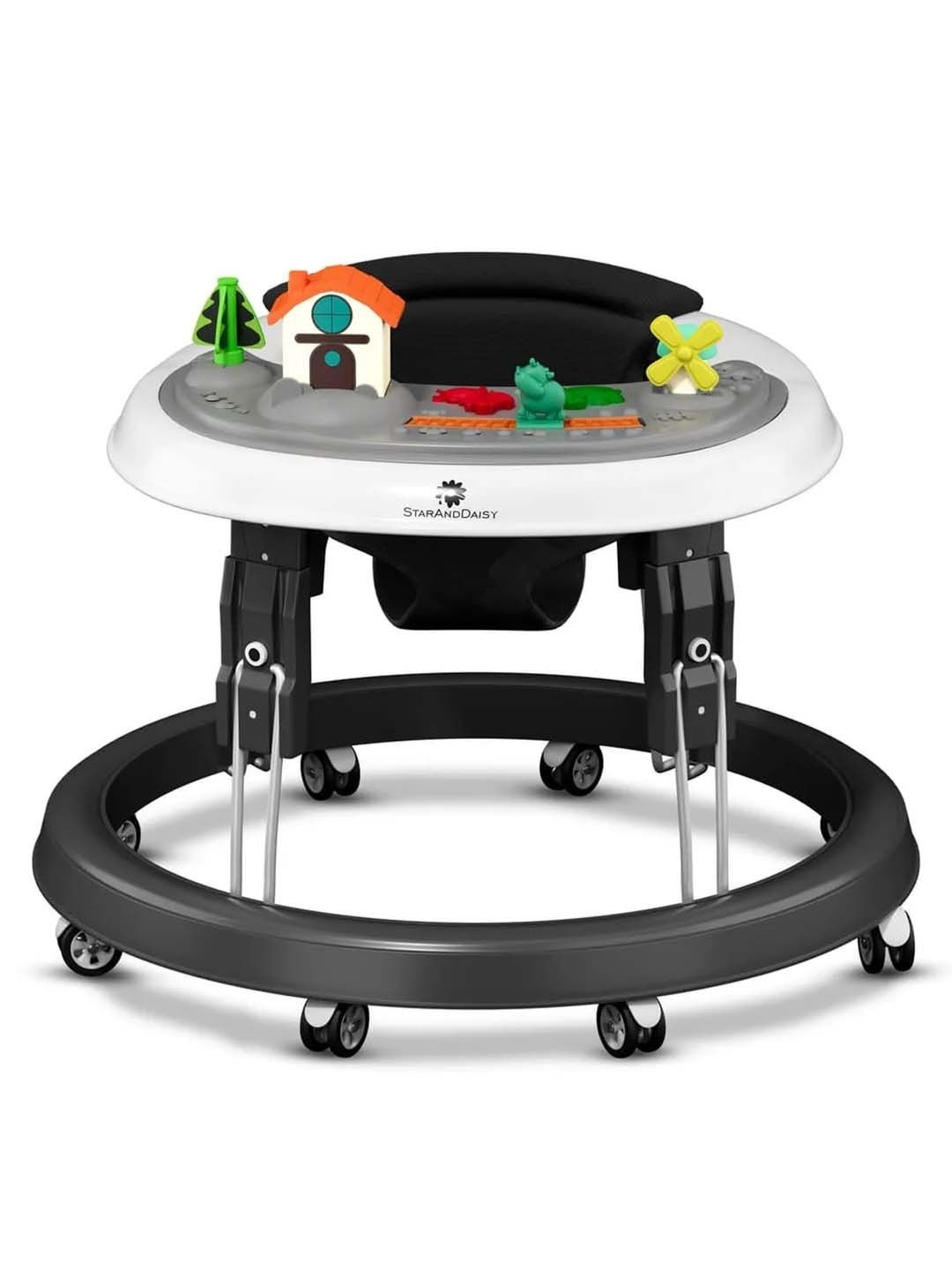StarAndDaisy 3-Level Height Adjustment & Removable Tray Foldable Baby Walkers
