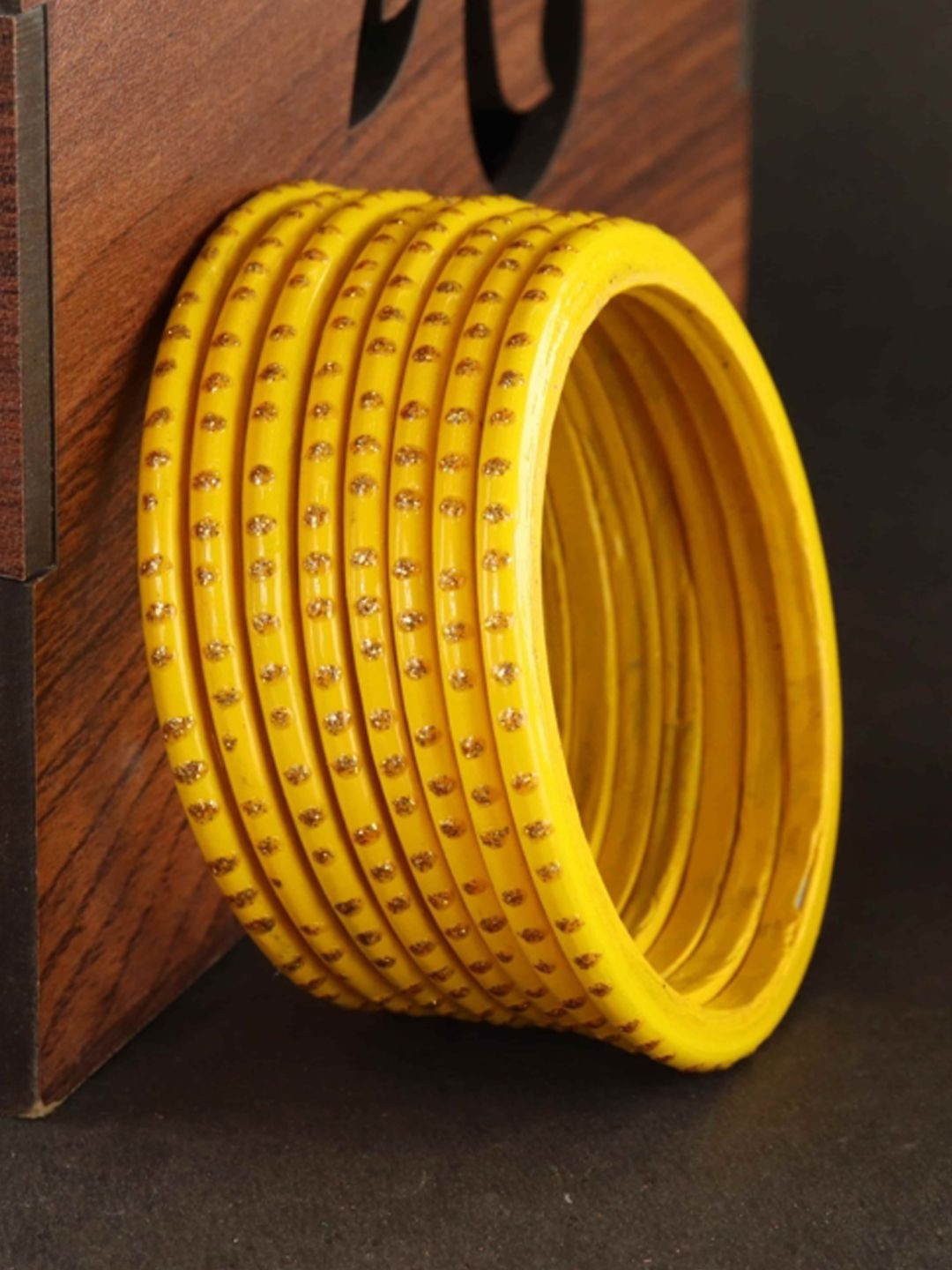 ZULKA Set Of 8 Polka Dot Work Bangles