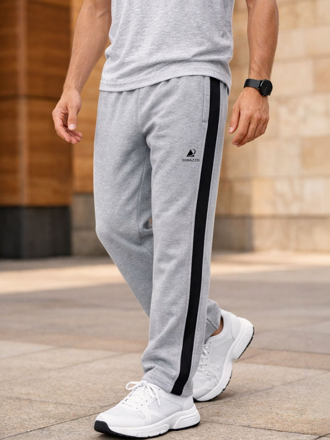 Diwazzon Cotton Mid-Rise Regular Track Pants