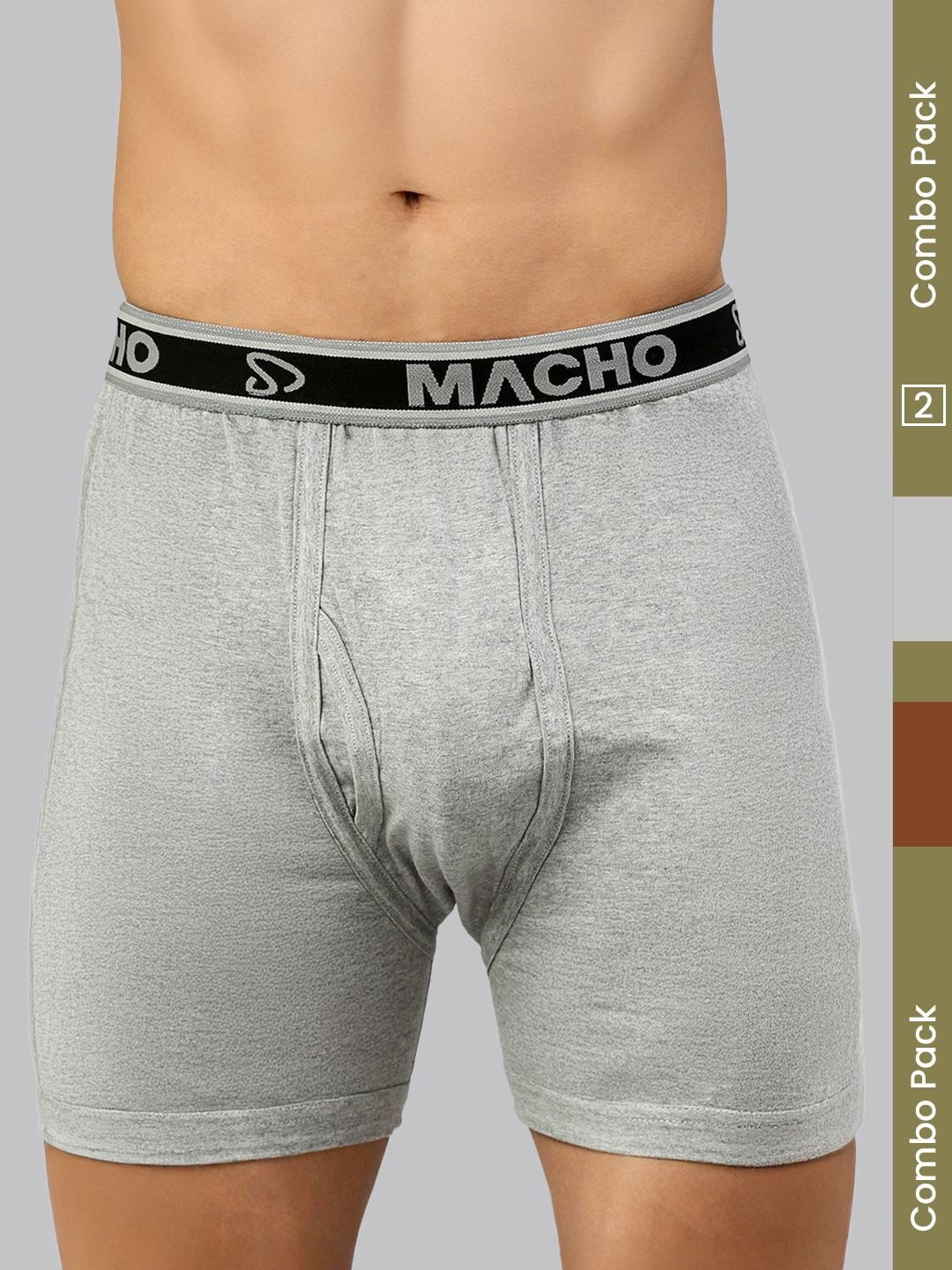 MACHO Pack Of 2 Assorted Cotton Trunks