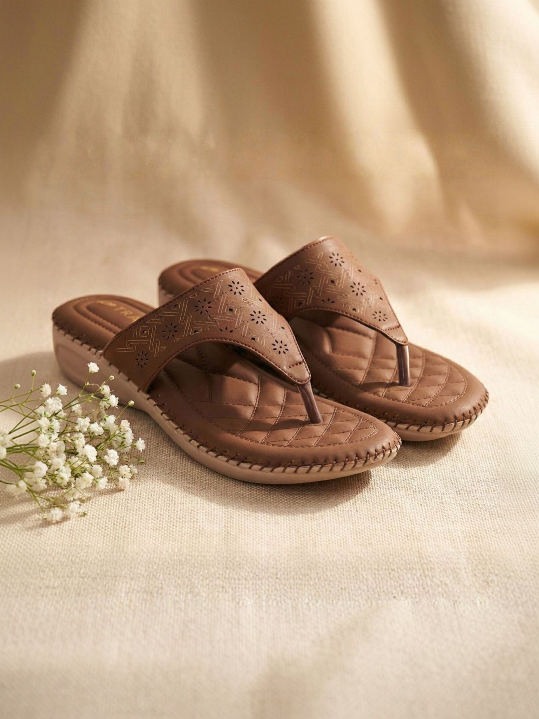 TRASE Women Open Toe Flats