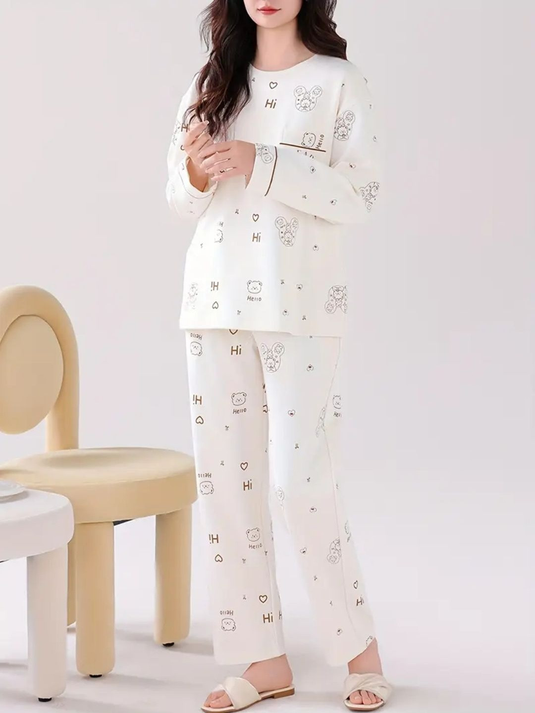 LARIX Women Printed Night suit