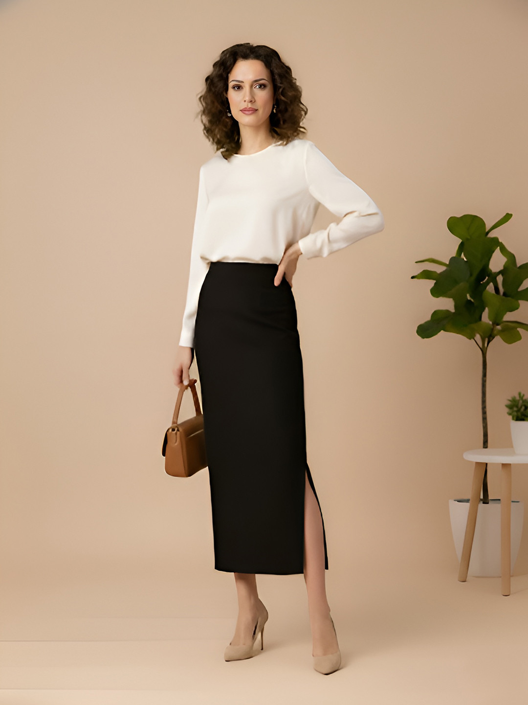 SLF INDIA Pencil Midi Skirts