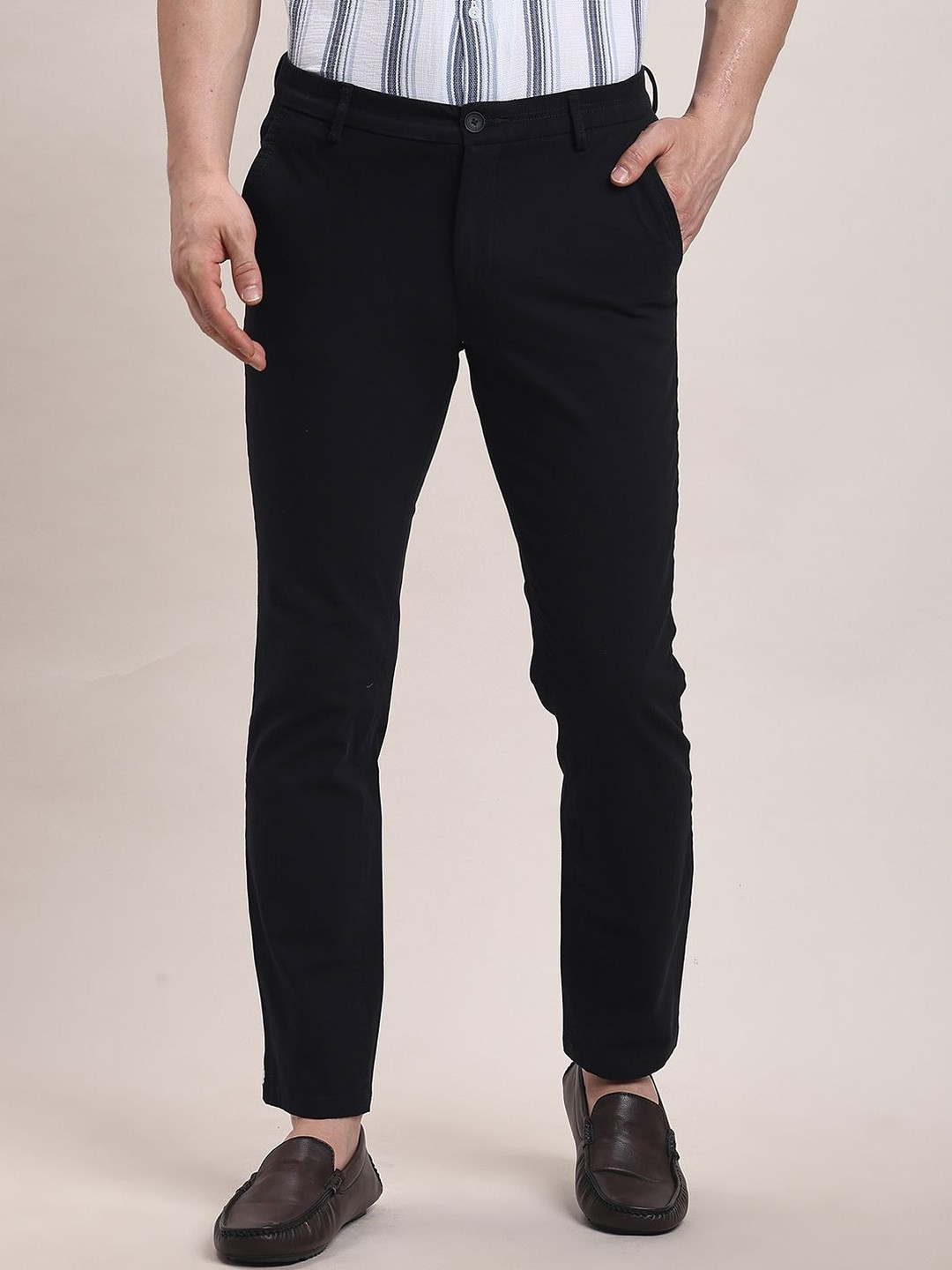 Turtle Men Relaxed Slim Fit Chinos Trousers