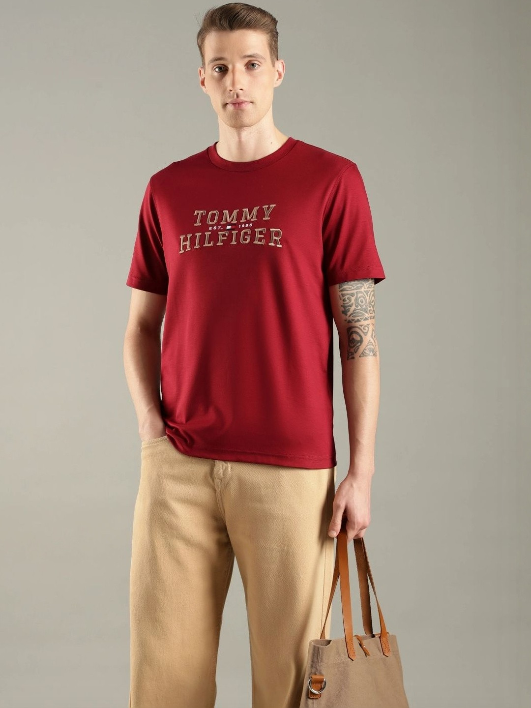 Tommy Hilfiger Men Brand Logo Printed T-shirt