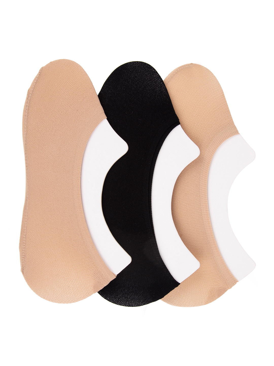 N2S NEXT2SKIN Women Pack Of 3 Solid Sheer Shoe-Liners