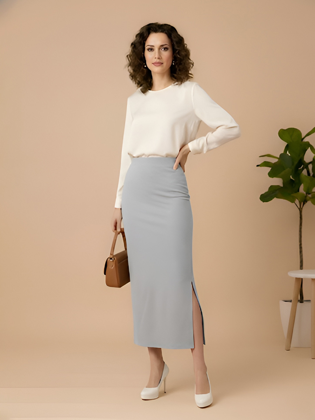 SLF INDIA Pencil Midi Skirts