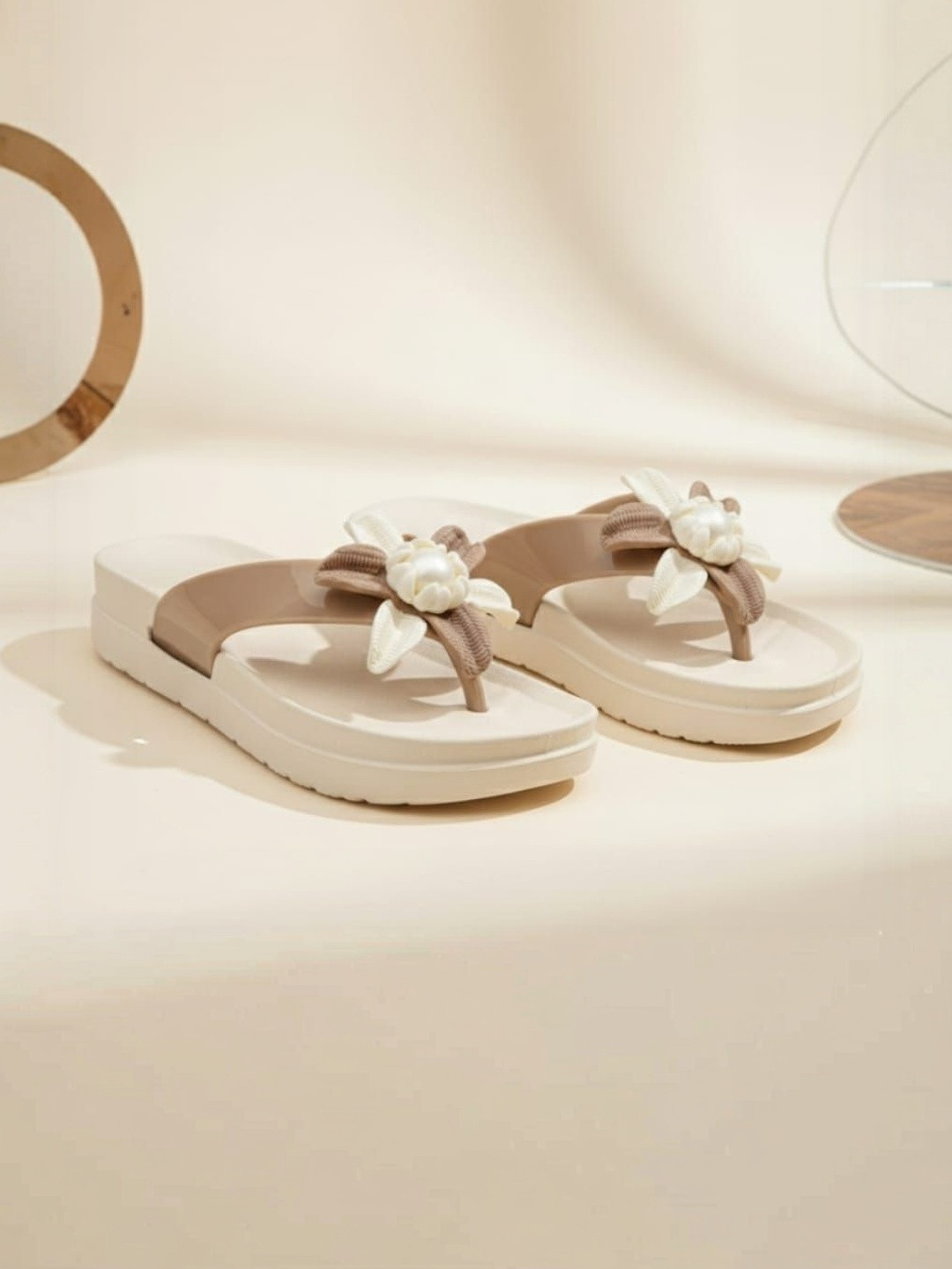T-Rock Women Embellished Thong Flip-Flops