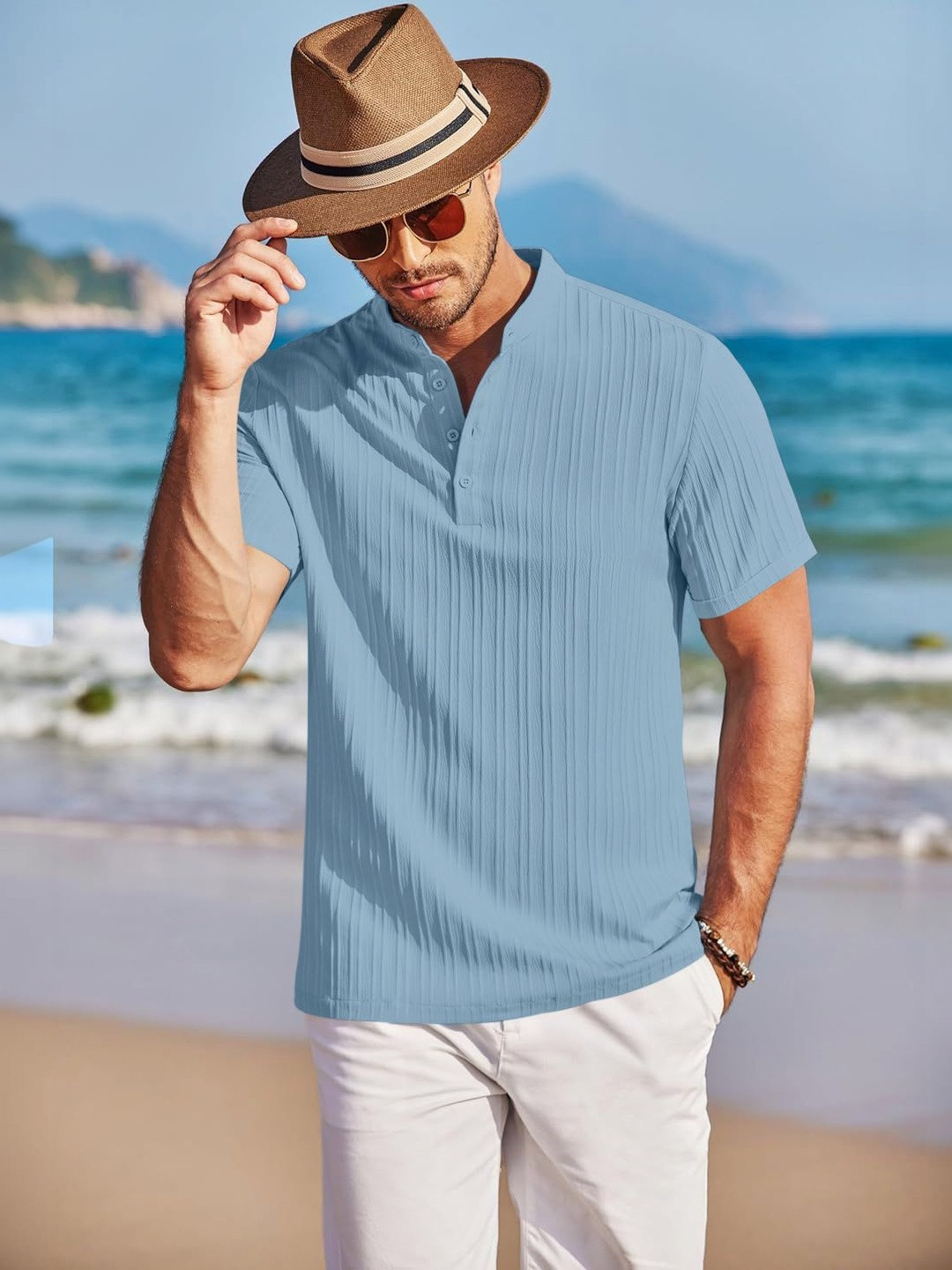 Zombom Men Striped Kurta