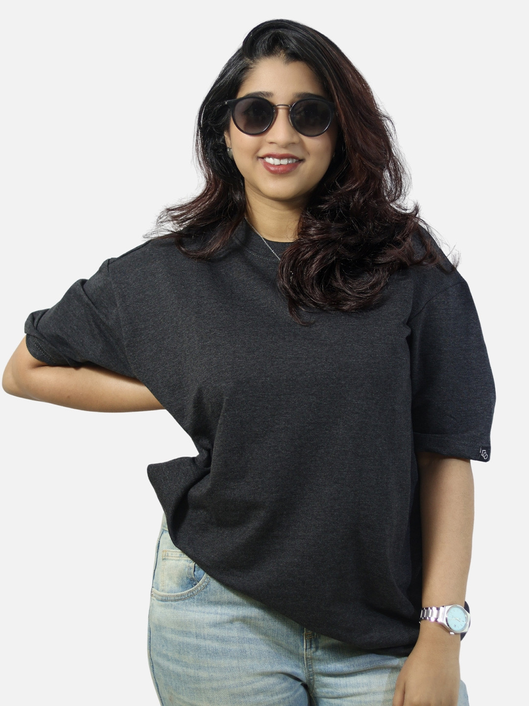 BlendCulture Women Drop-Shoulder Sleeves T-shirt