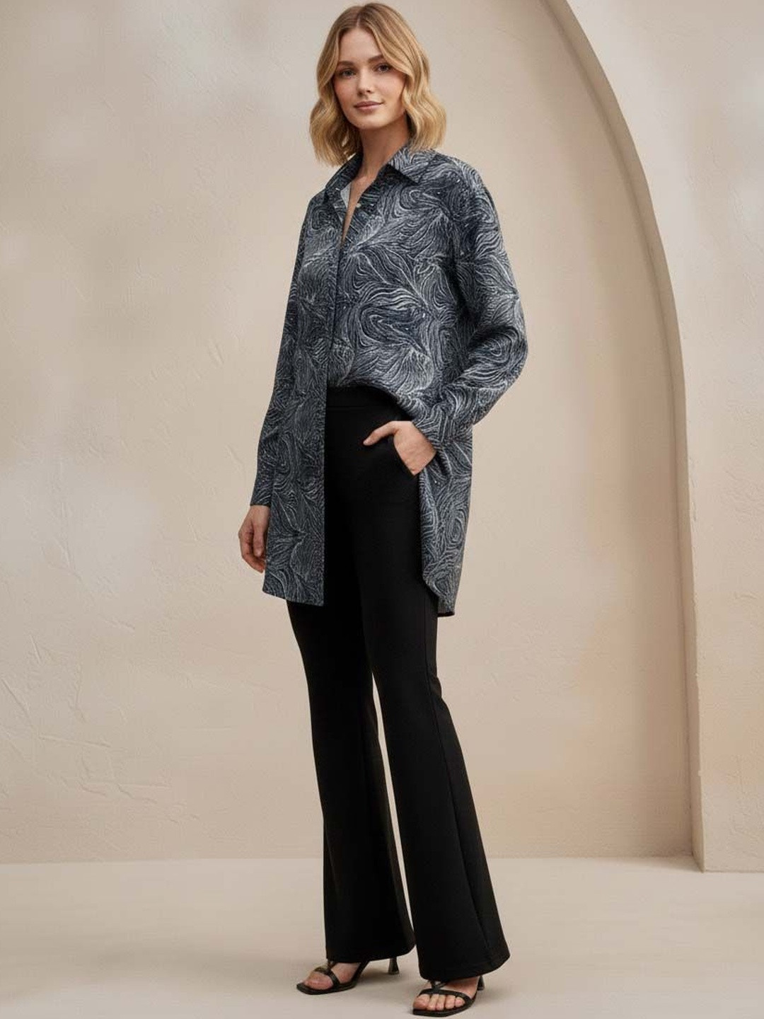 GENZILOOKS Print Longline Top
