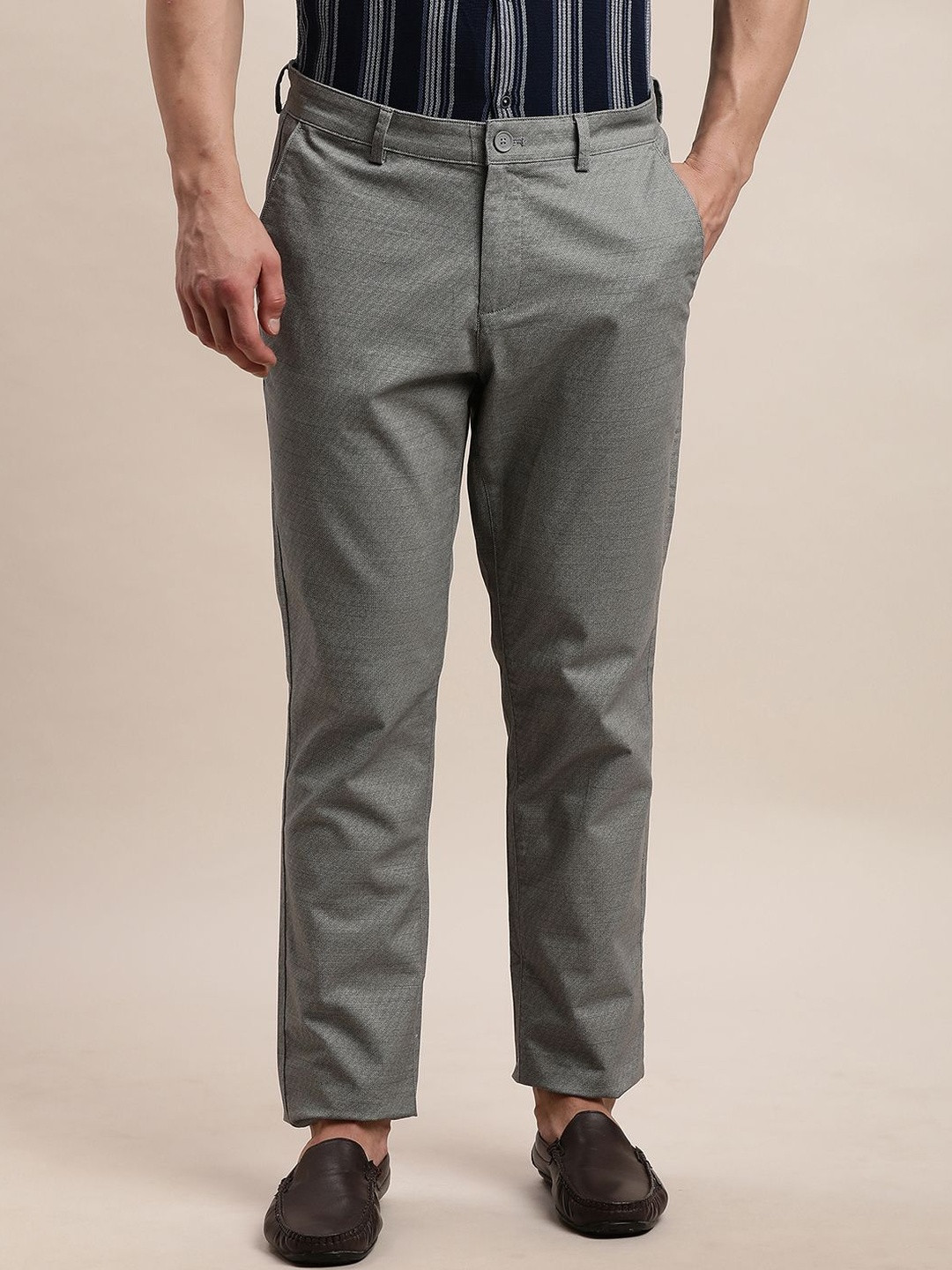 Turtle Men Relaxed Slim Fit Trousers