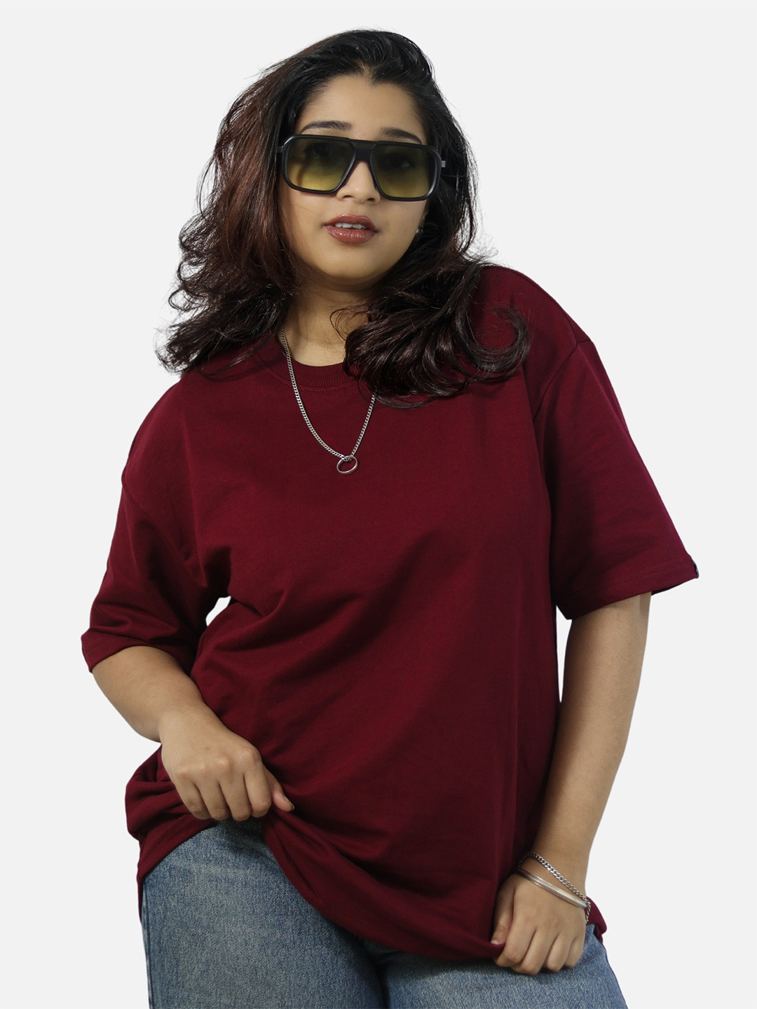 BlendCulture Women Drop-Shoulder Sleeves T-shirt