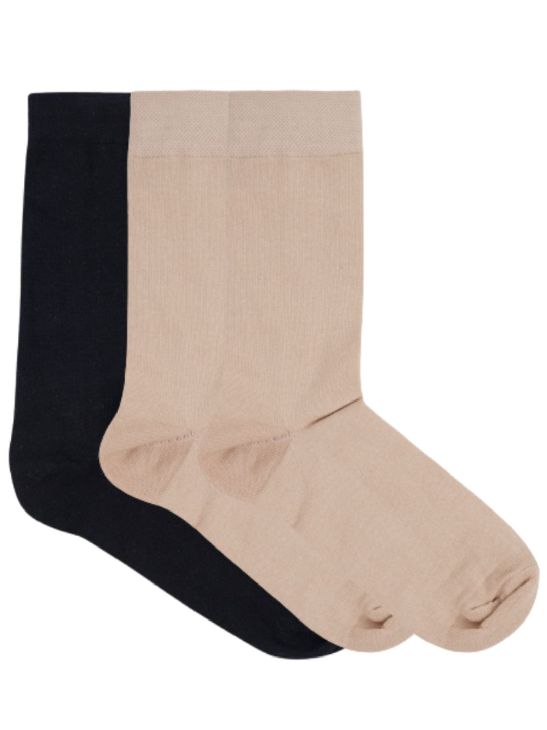 N2S NEXT2SKIN Women Pack Of 3 Solid Cotton Calf-Length Thumb Socks
