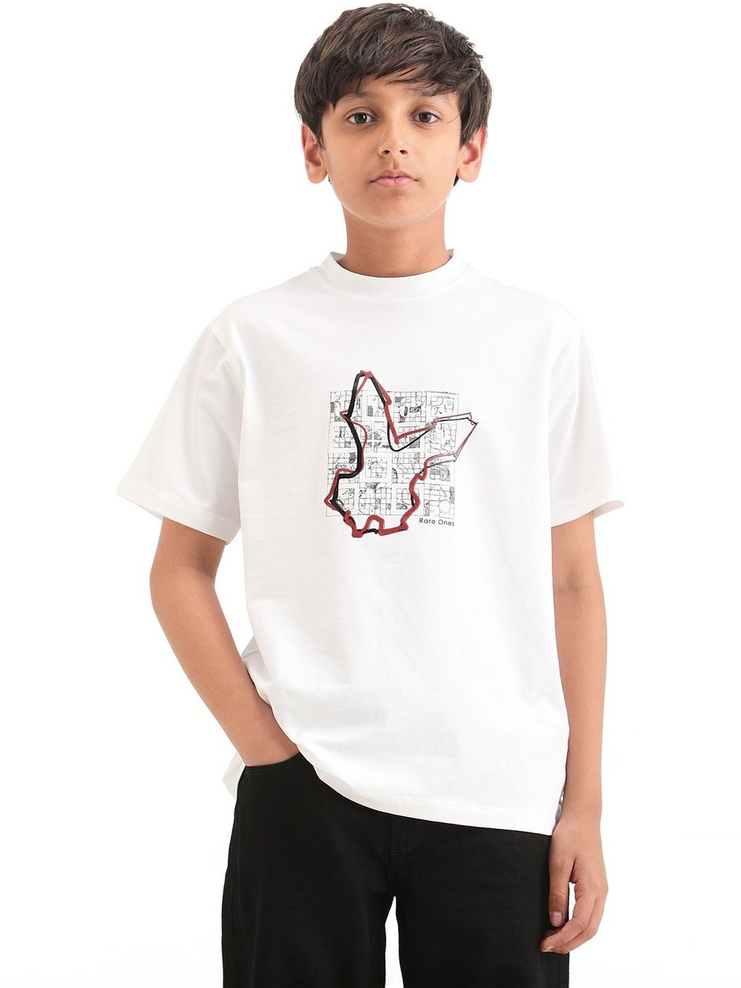 RARE ONES Larry Graphic Cotton Round Neck Short Sleeves T-shirt