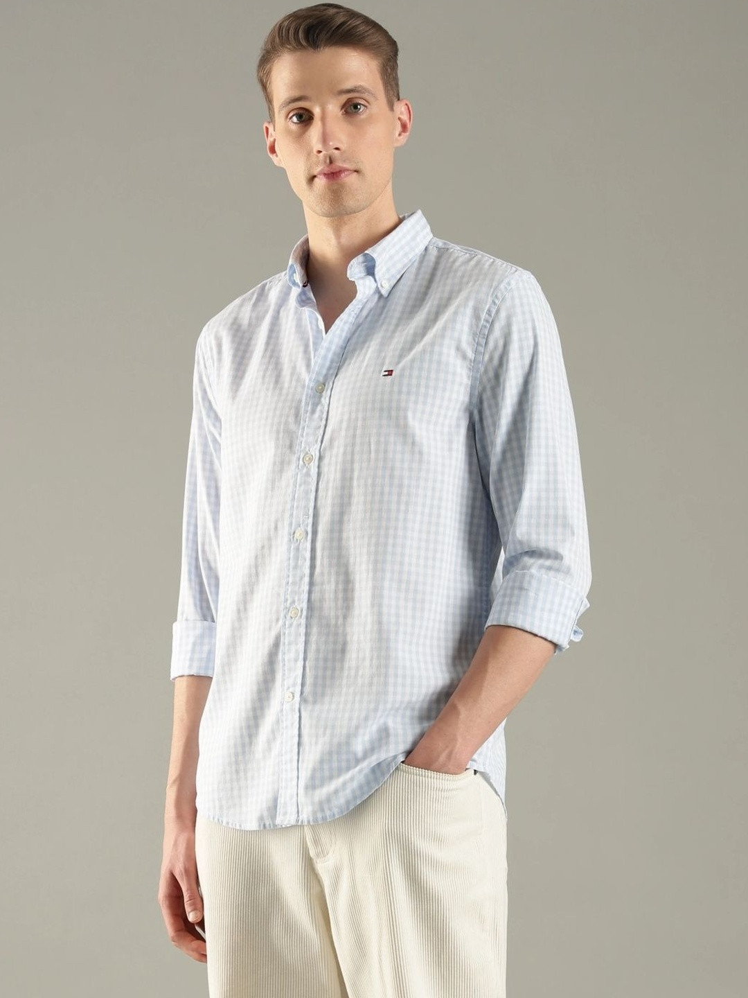 Tommy Hilfiger Men Gingham Checks Checked Casual Shirt