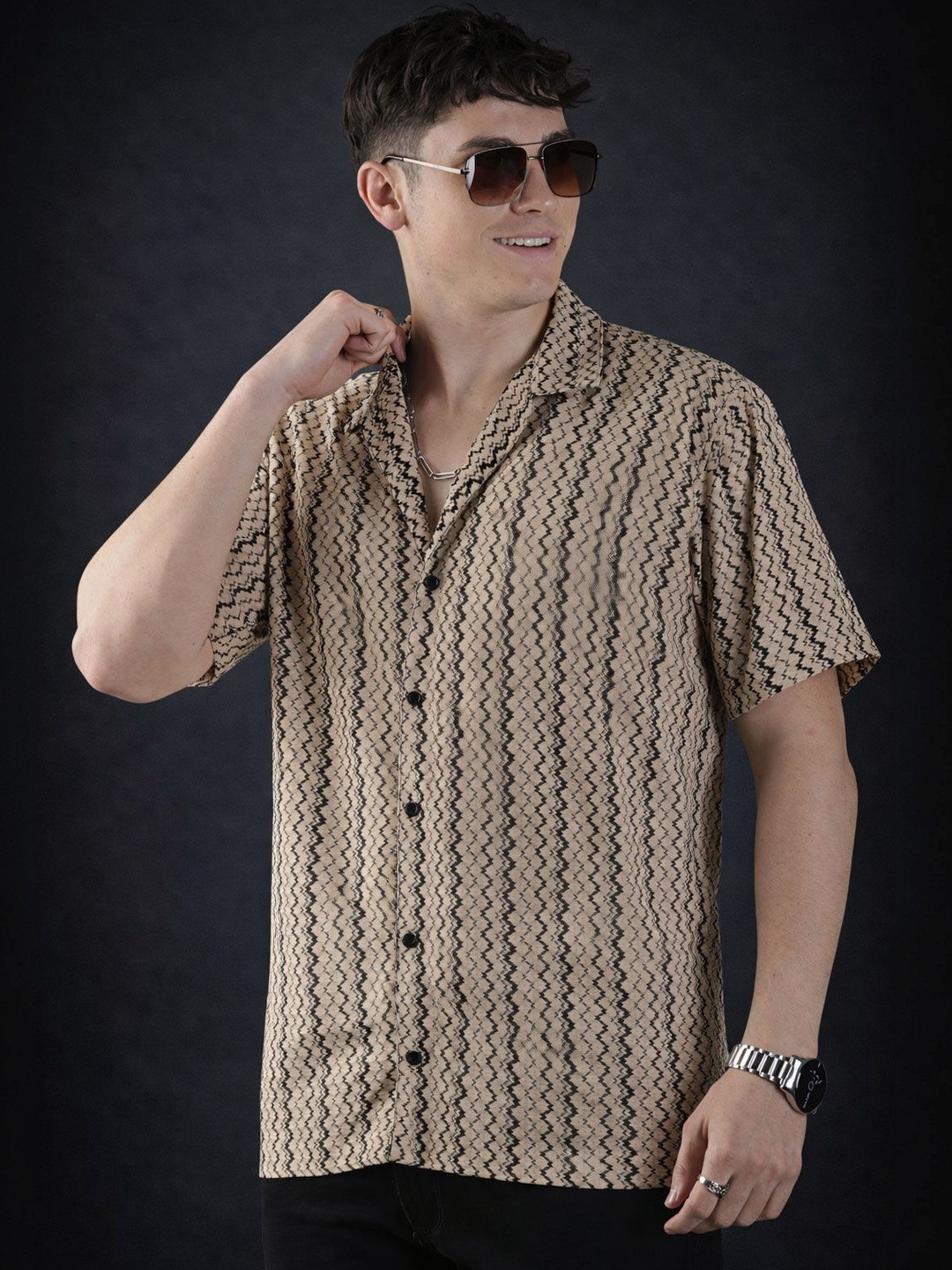 MaverIQ Men Classic Printed Casual Shirt