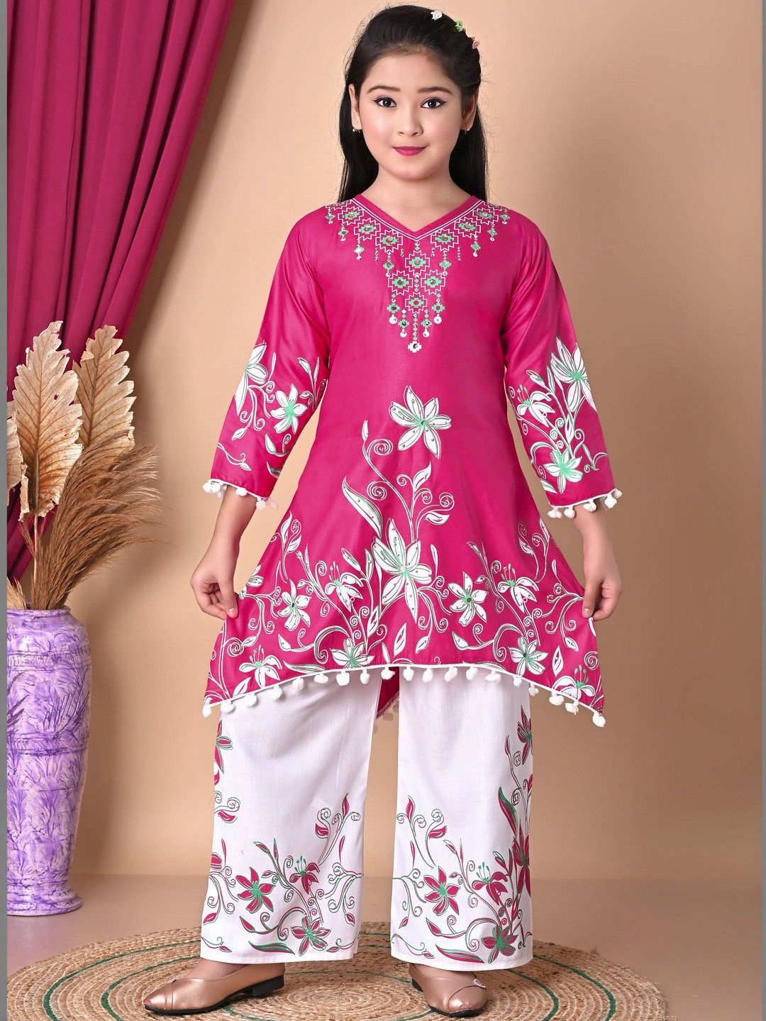 NFashion Girls Printed Palazzos
