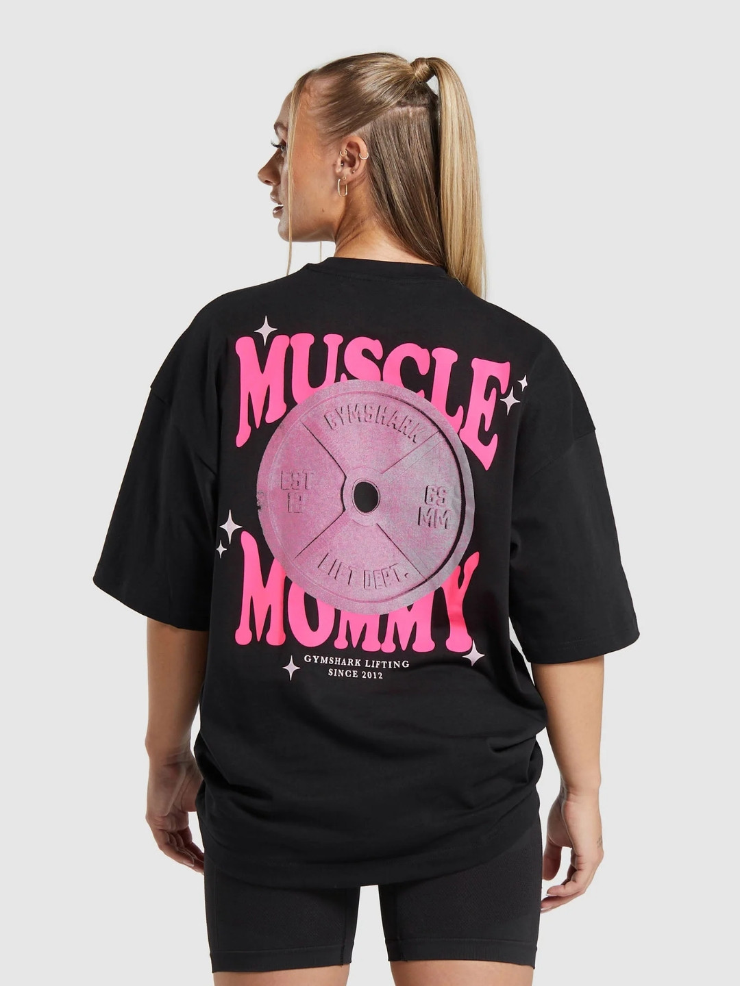 Gymshark Graphic Printed Drop-Shoulder Sleeves Pure Cotton Oversized T-shirt